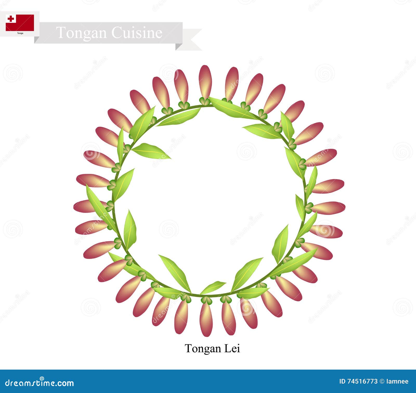 tongan lei or tonga garland made from heilala flowers