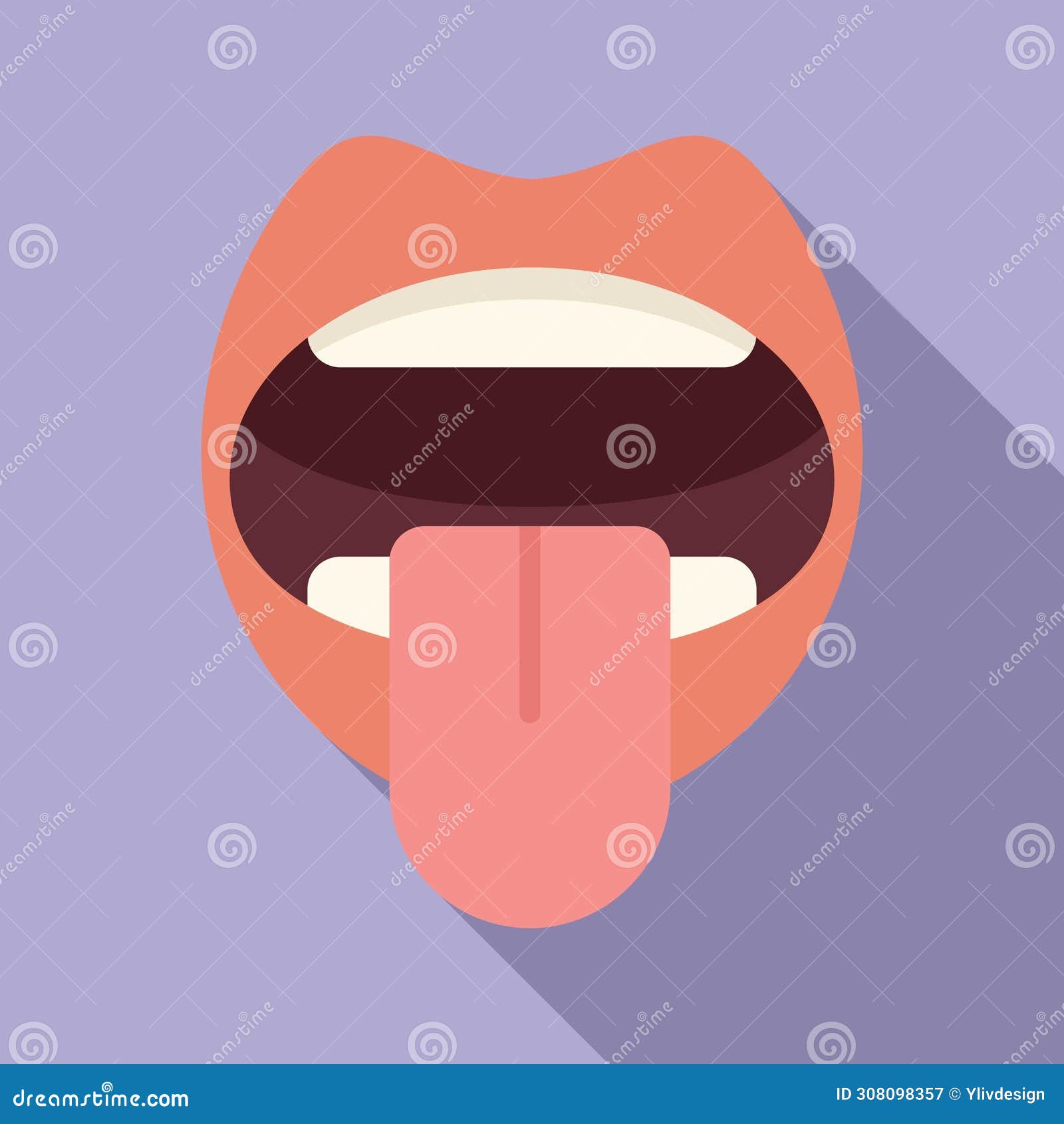 tongue articulation icon flat . infancy linguistic