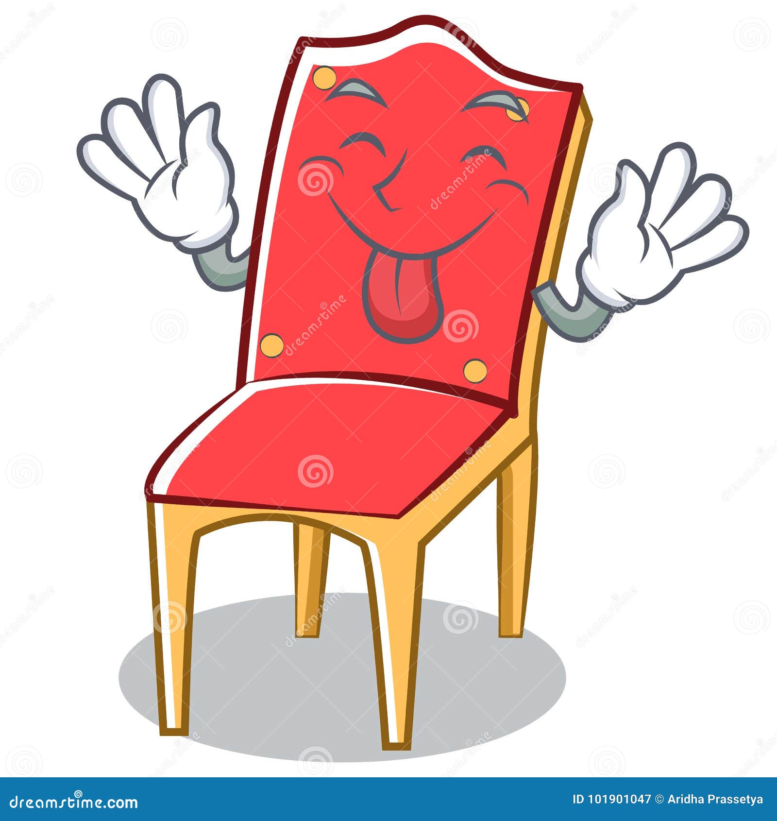 Tongue Out Chair Character Cartoon Collection Stock Vector ...