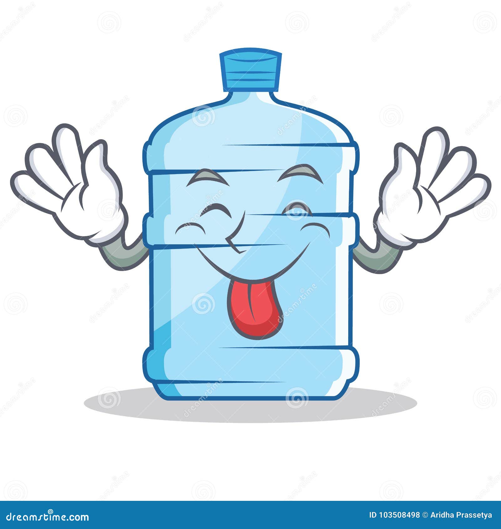 Tongue Out Gallon Character Cartoon Style Stock Vector - Illustration ...