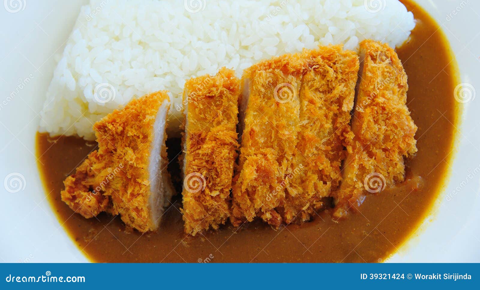 Tonkatsu con arroz foto de archivo. Imagen de japonés 39321424