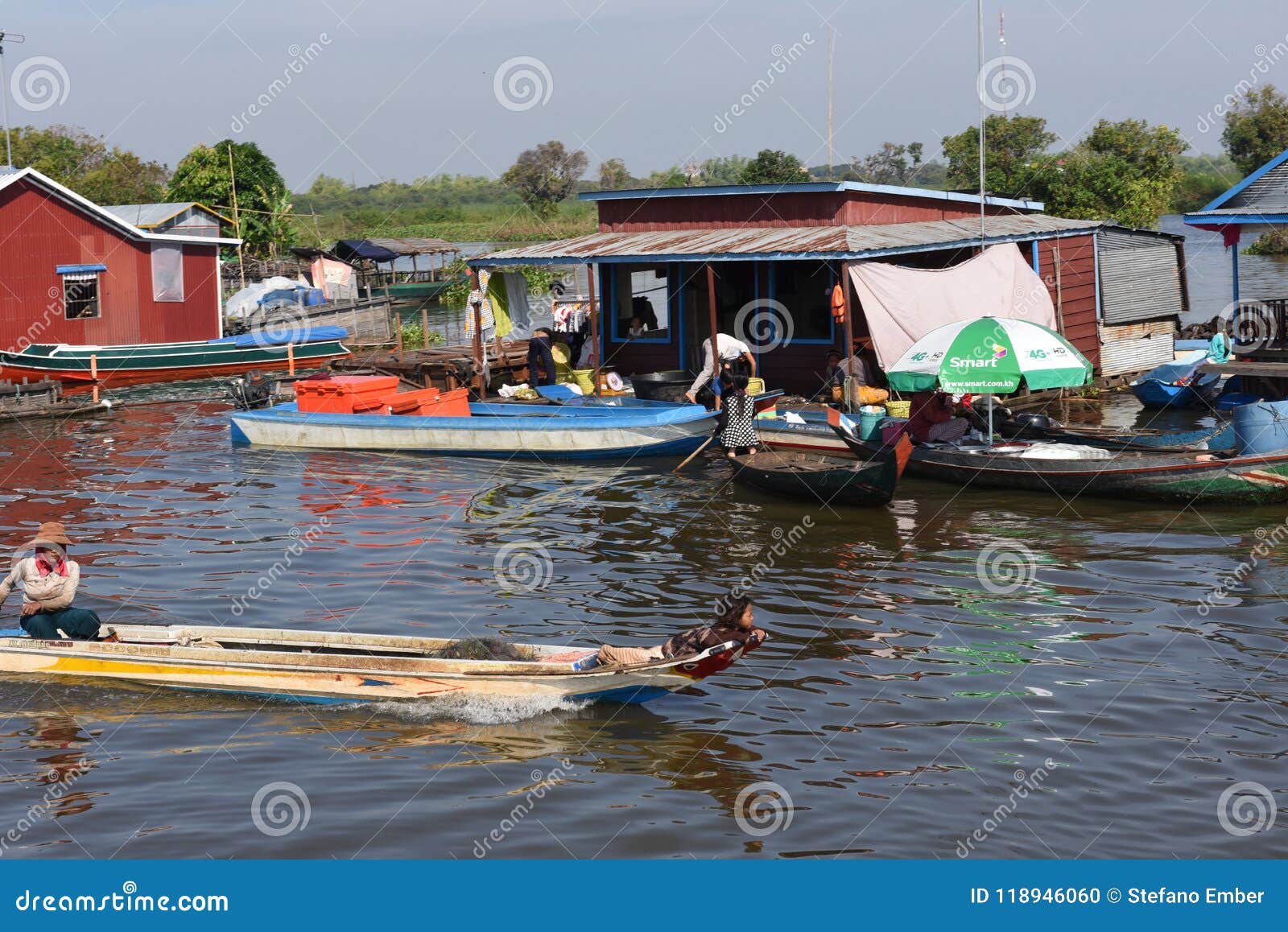 Fisherman Village Of Kompong Khleang At Tonle Sap Lake 