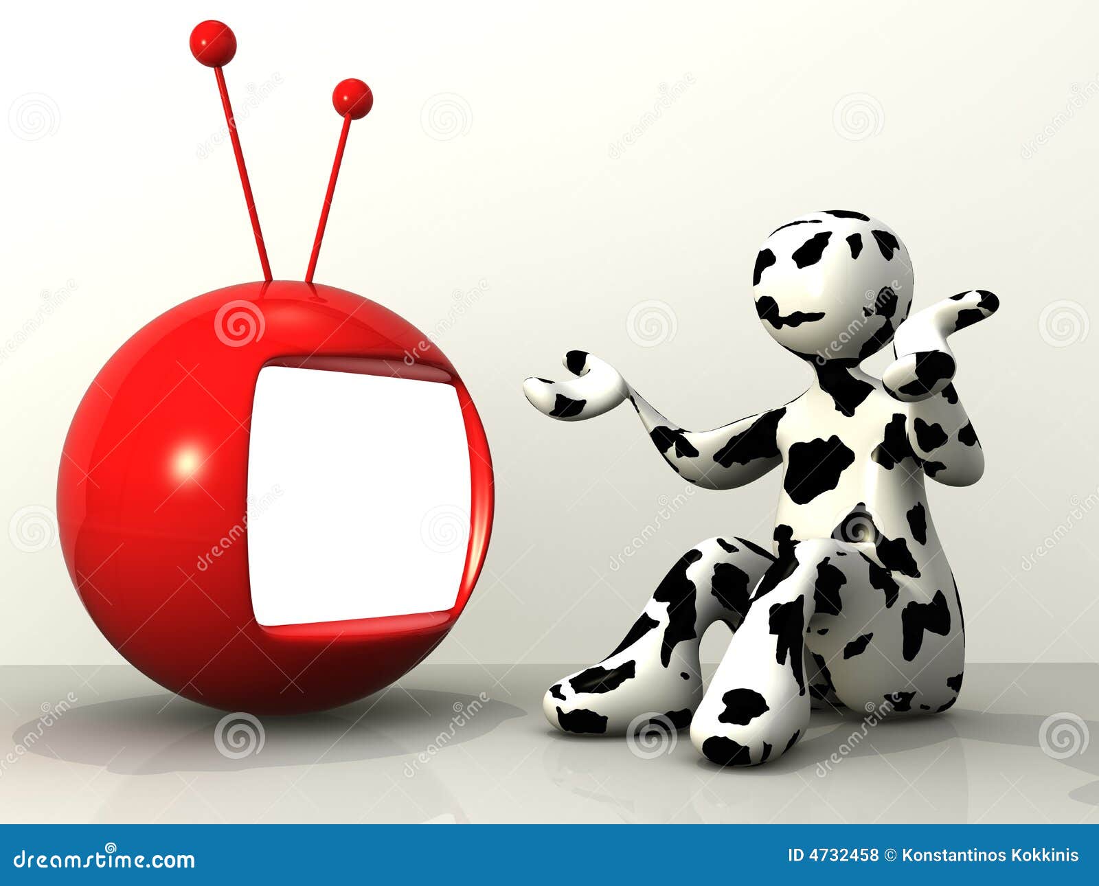 Too Much Television stock illustration. Illustration of spineless 4732458