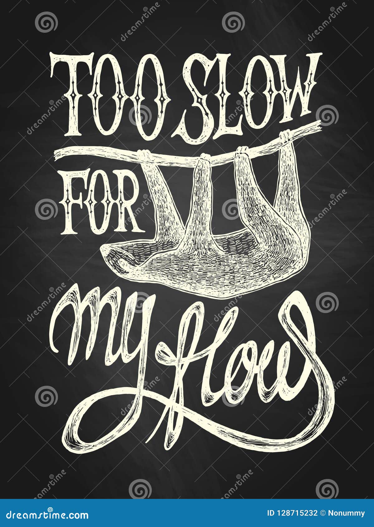 too slow for my flow - black and white