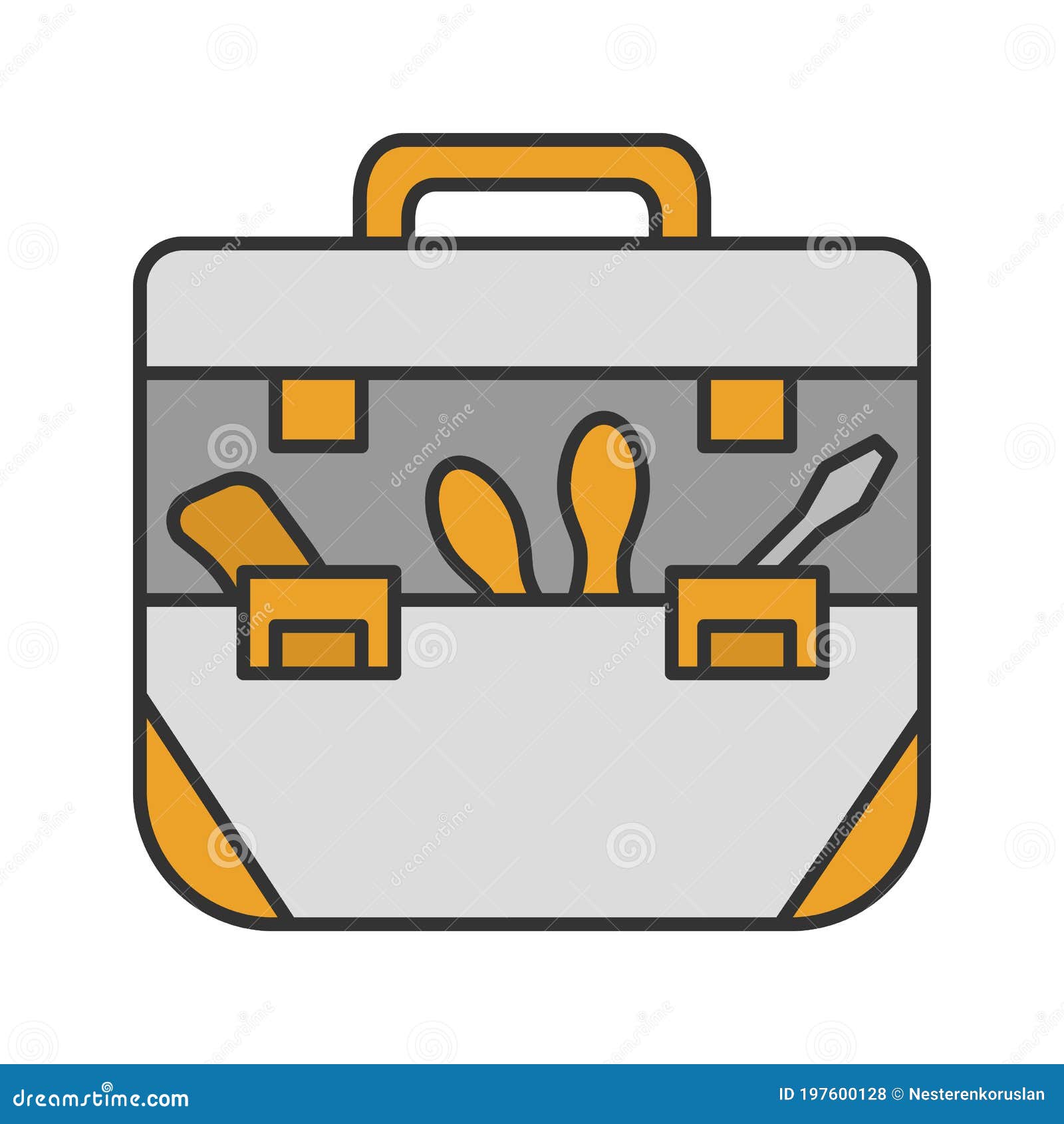 Tool bag color icon stock vector. Illustration of drawing 197600128