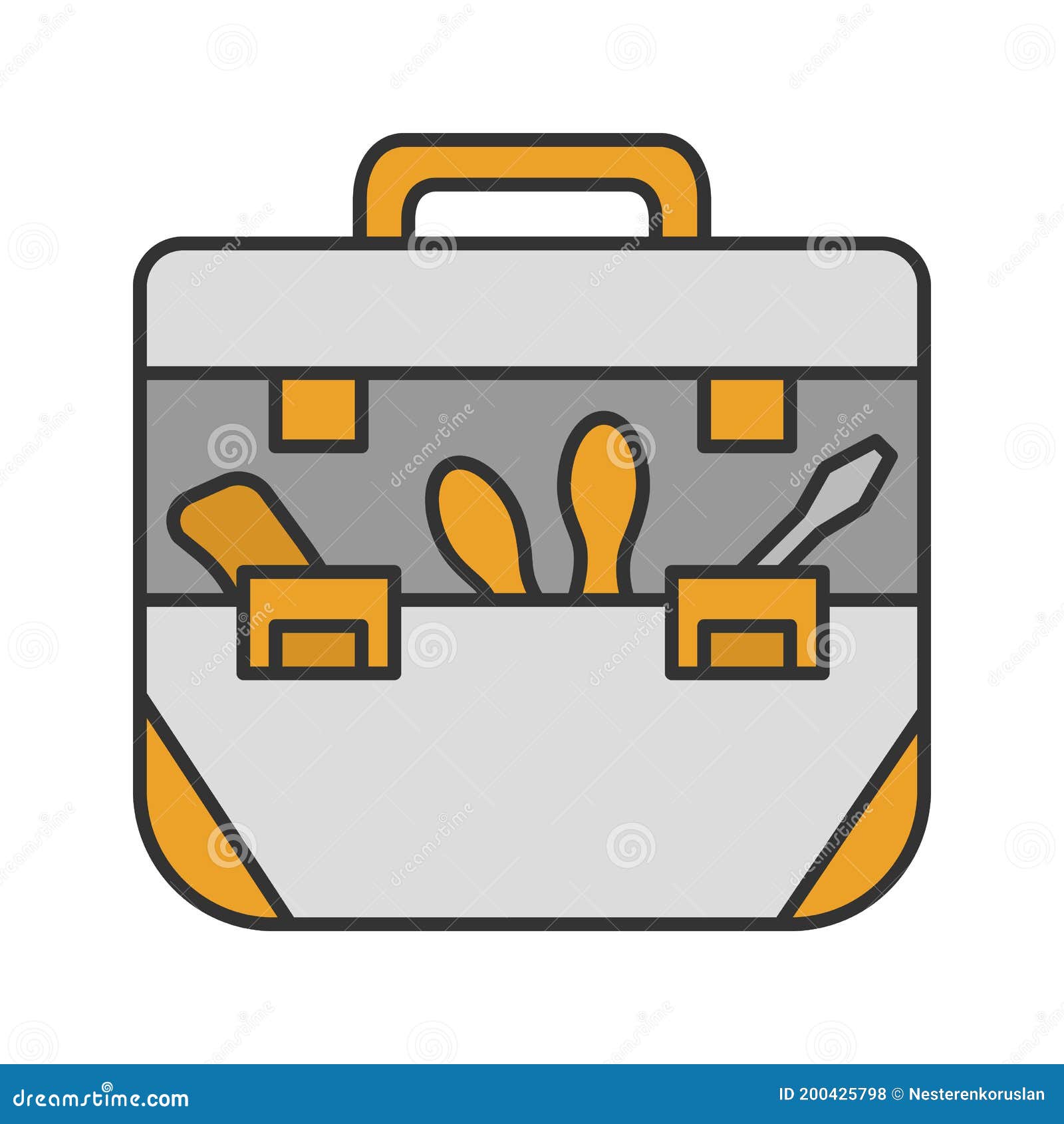 Tool bag color icon stock vector. Illustration of cartoon 200425798