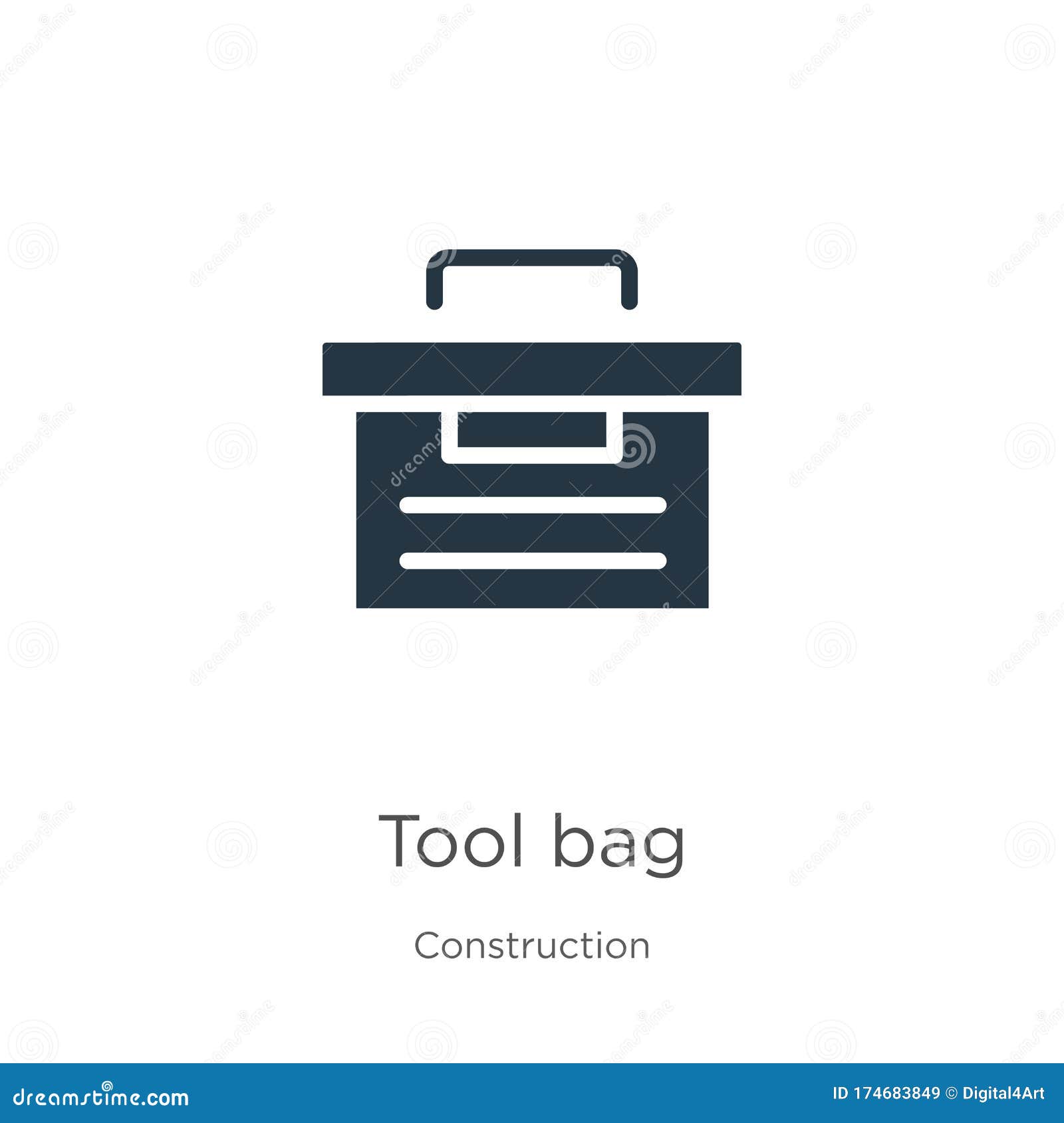 Tool Bag Icon Vector. Trendy Flat Tool Bag Icon from Construction