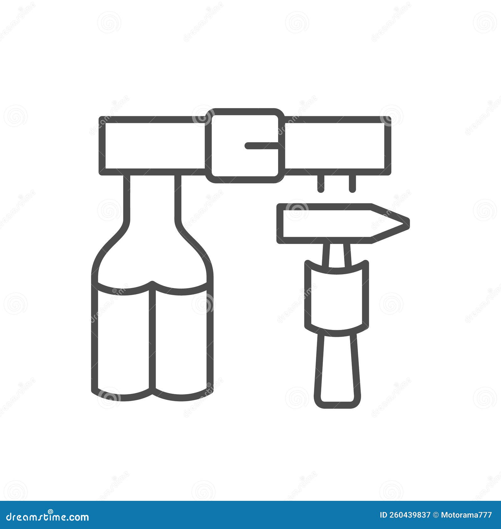 Tool Belt Line Outline Icon Stock Vector Illustration of icon, person