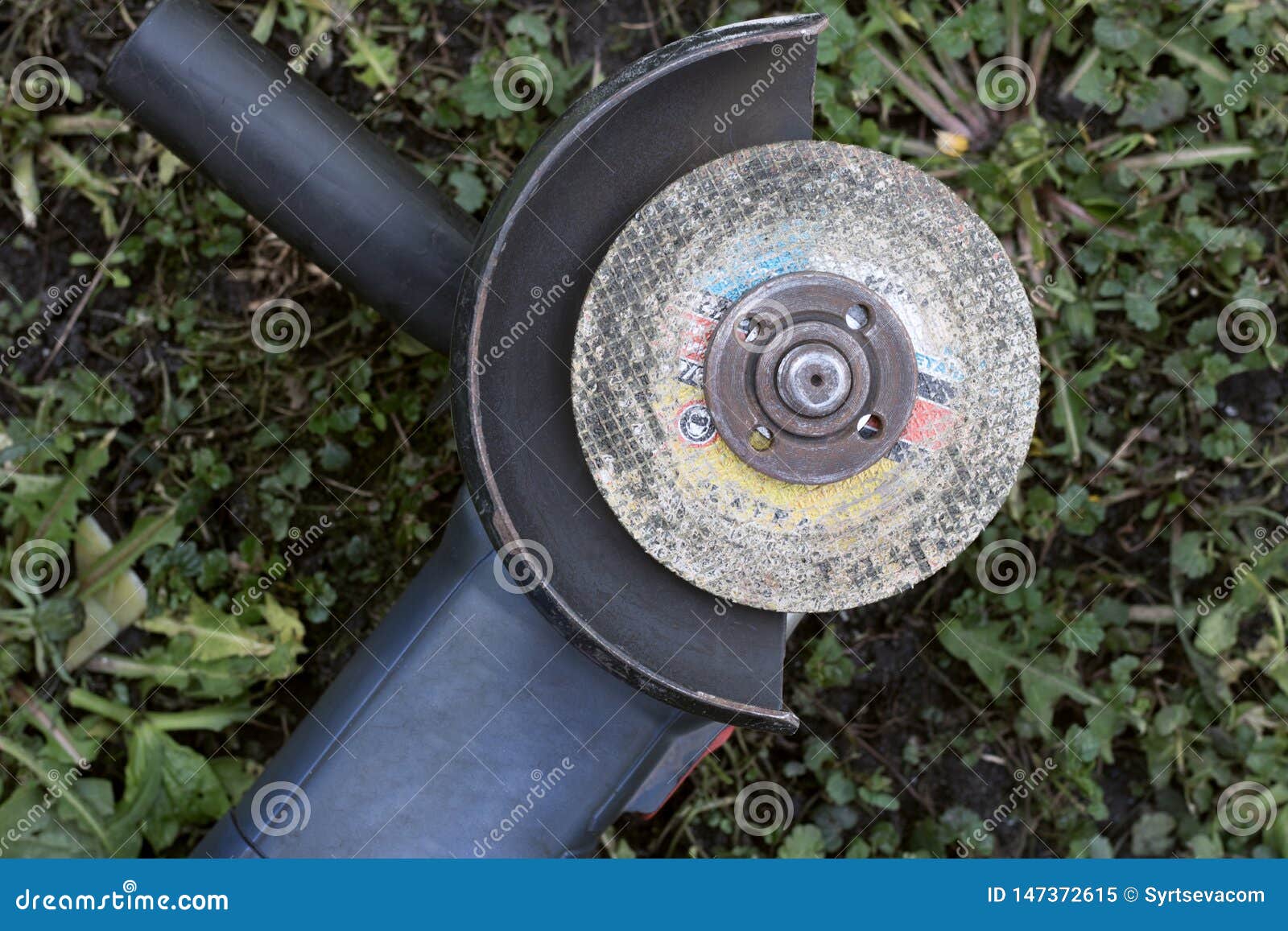 Tool For Cutting Metal On The Grass Close Up Stock Image Image Of