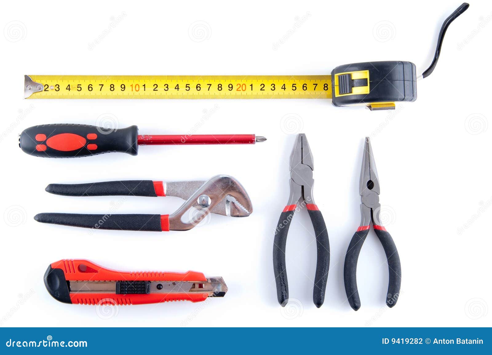 Tool kit stock photo. Image of industry, knife, tape, sharp 9419282
