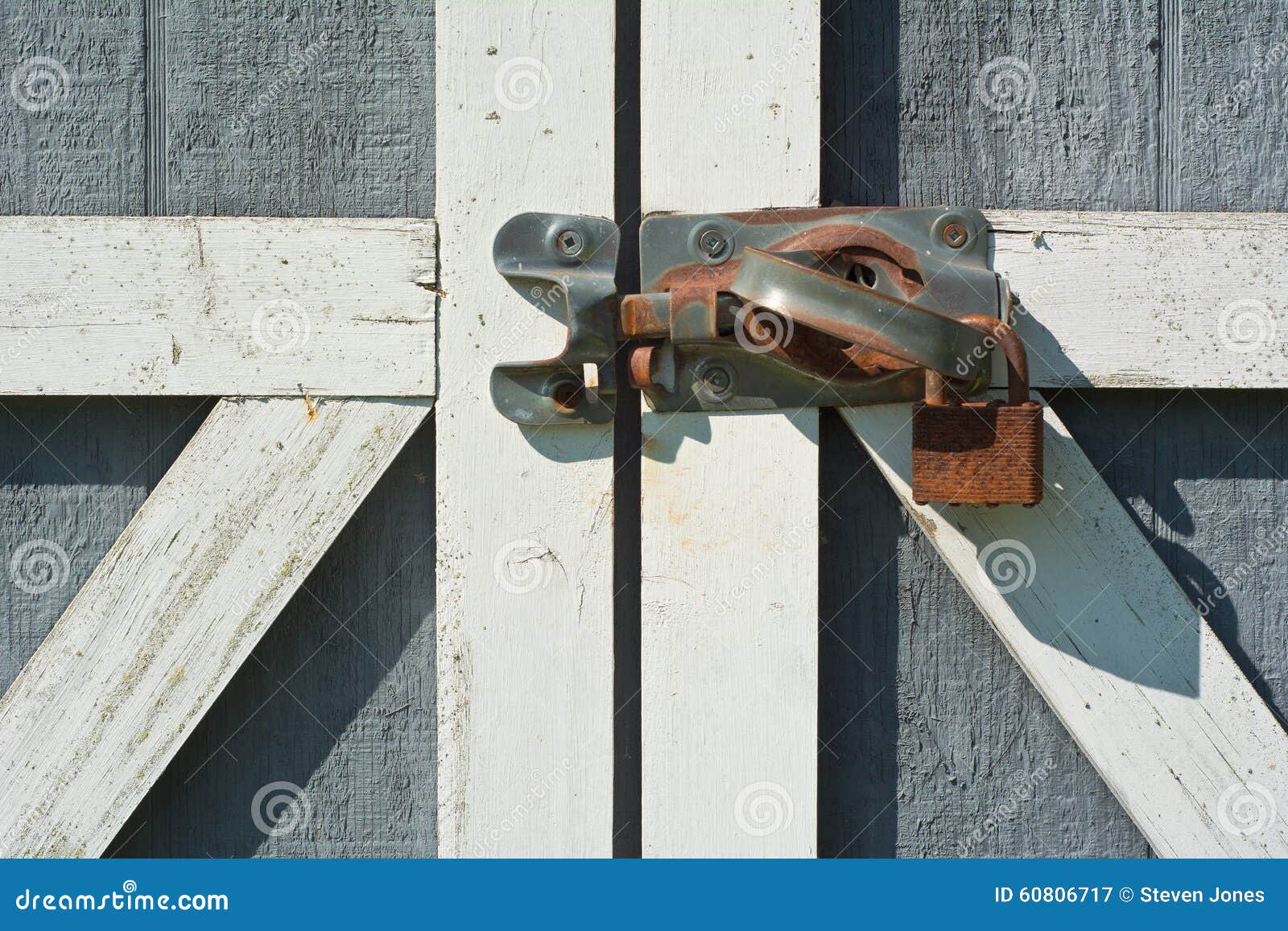 Tool Shed Door with Rusty Lock Stock Image Image of entry, symbol