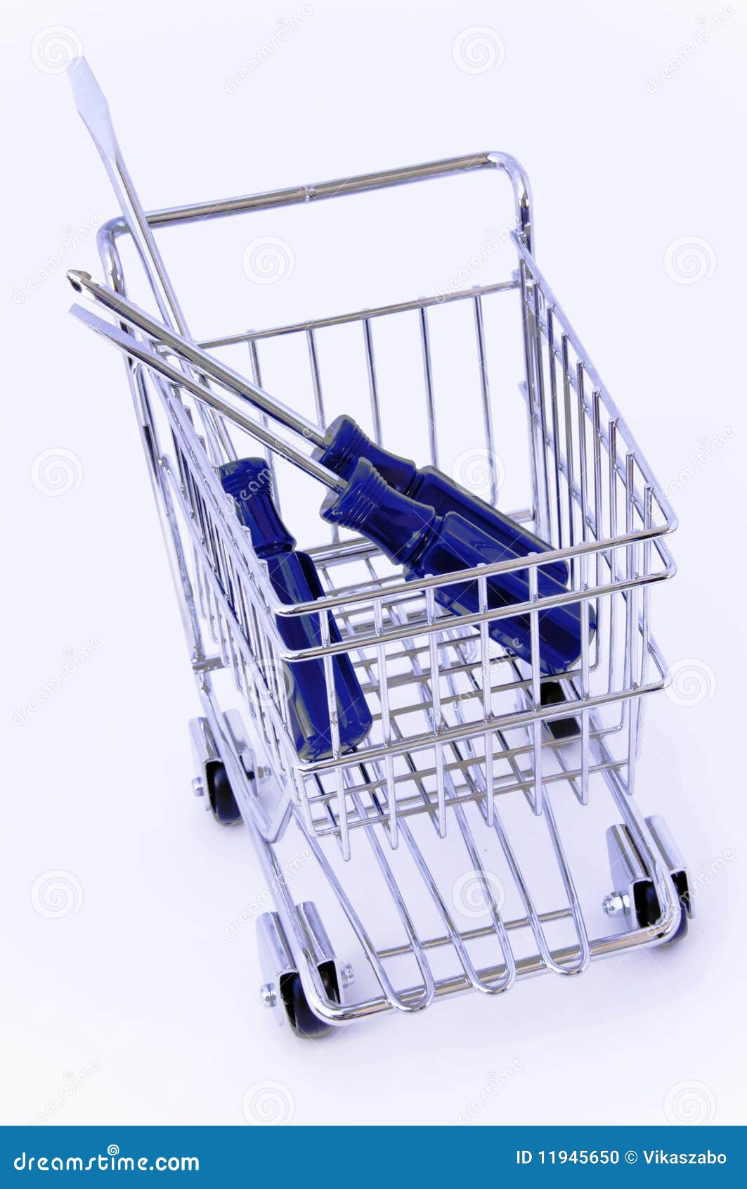Tool in shopping cart stock photo. Image of shopping 11945650