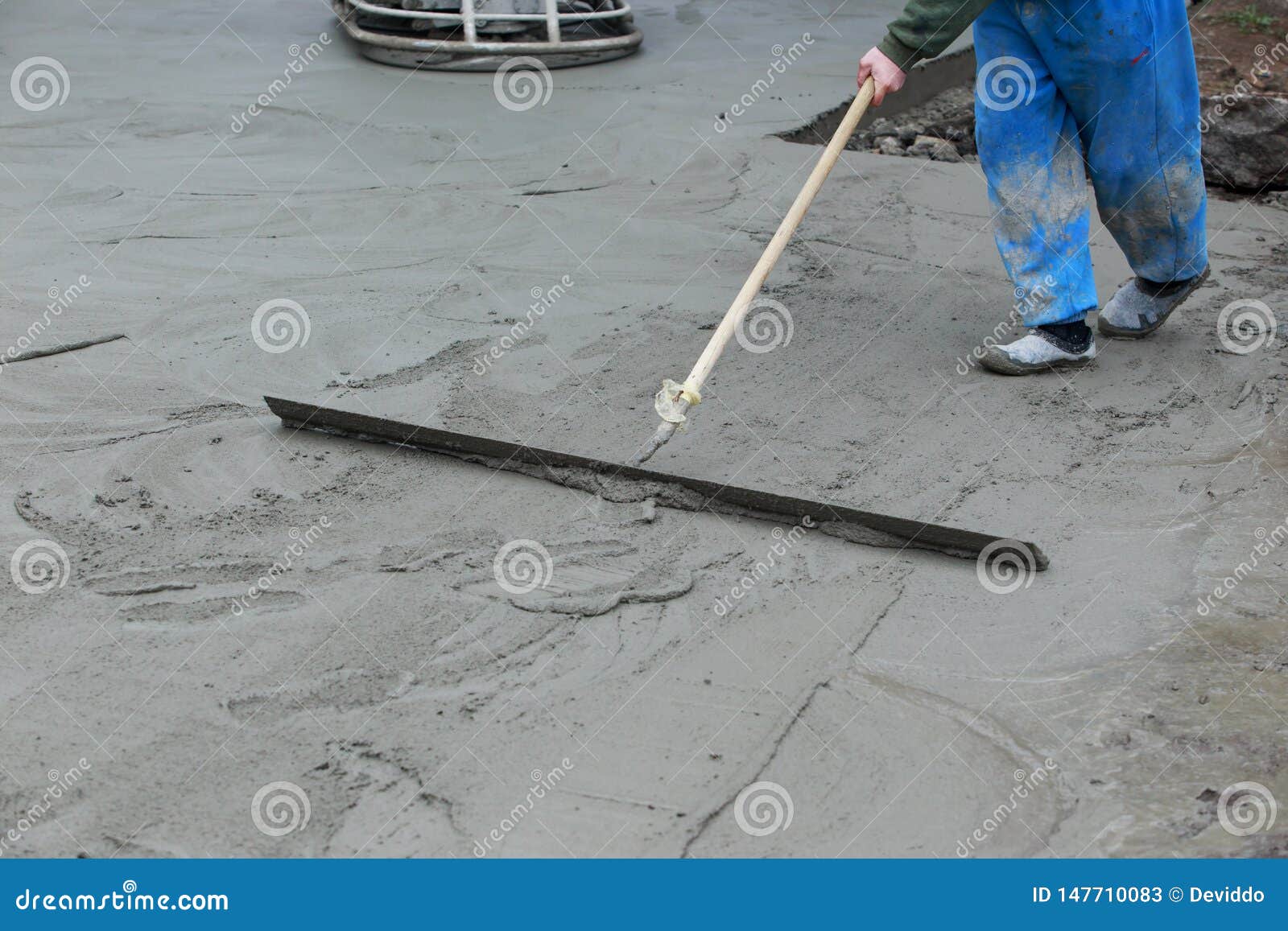 Tool for Smooth Concrete Surface Stock Image - Image of repair