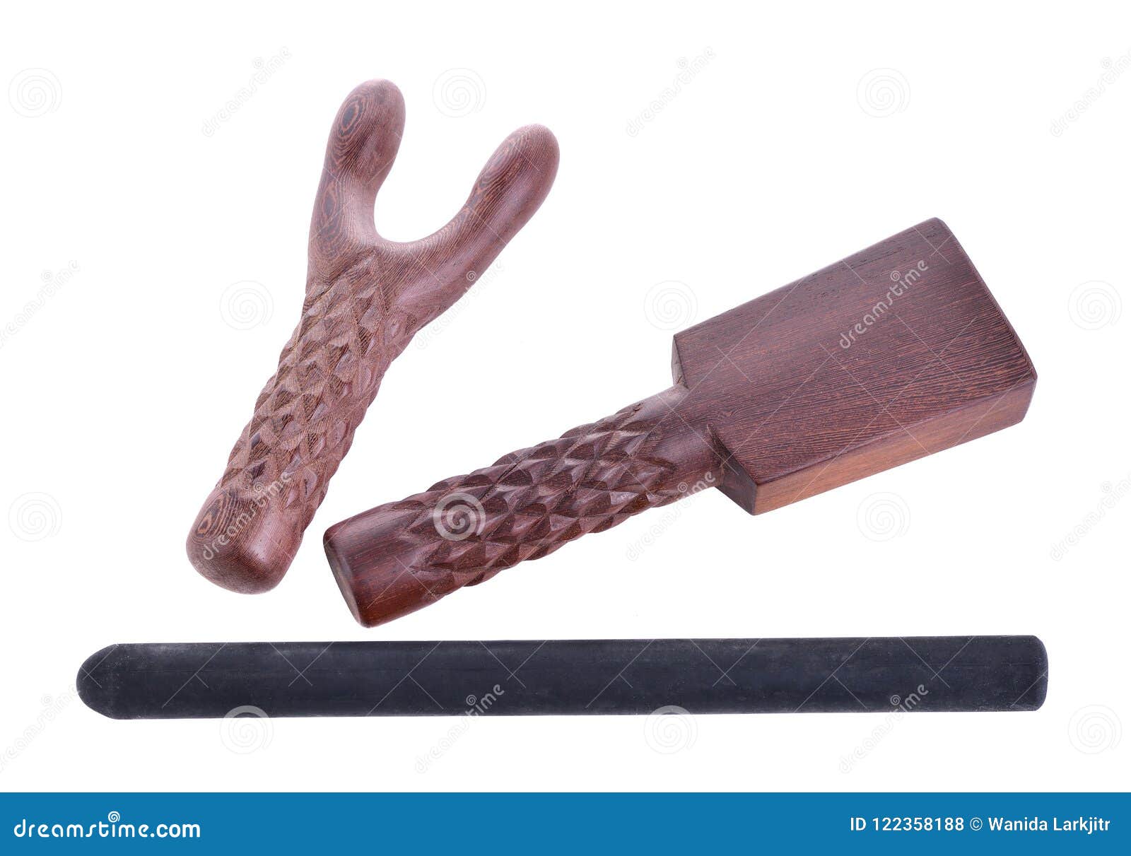 Tool for Thai Hammer Massage on White Background Stock Photo Image of