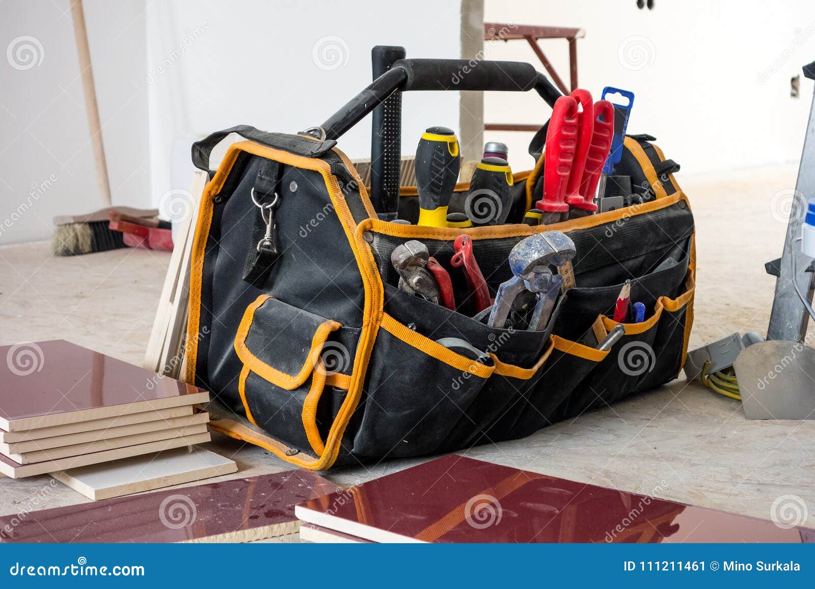 Toolbox Full of Various Tools and Instruments Stock Image Image of