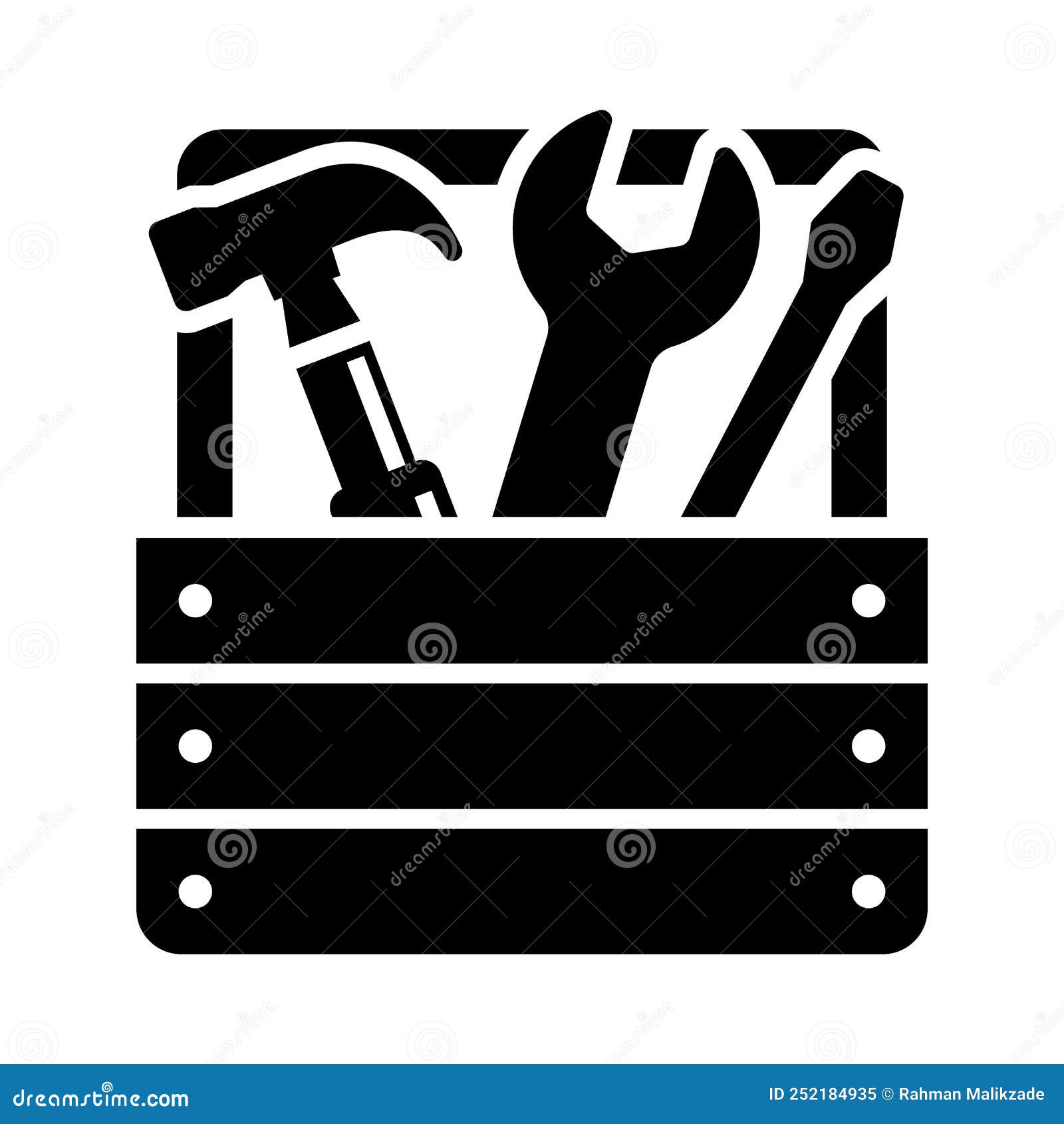 Toolbox or Tool Kit. Tool Box or Fixing, Repair and Renovation Vector