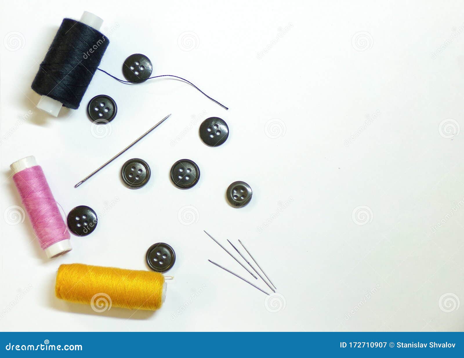 Tools and Accessories for Sewing and Needlework. Stock Image Image of