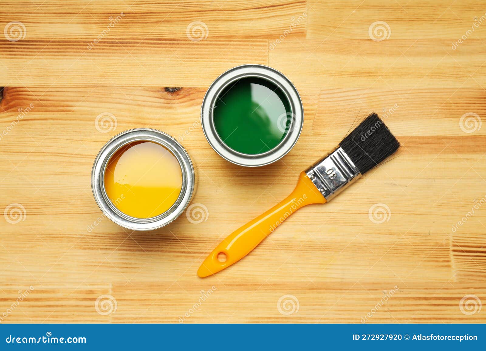 Tools for Art and Repairing Paint, Top View Stock Photo Image of colours, wooden 272927920