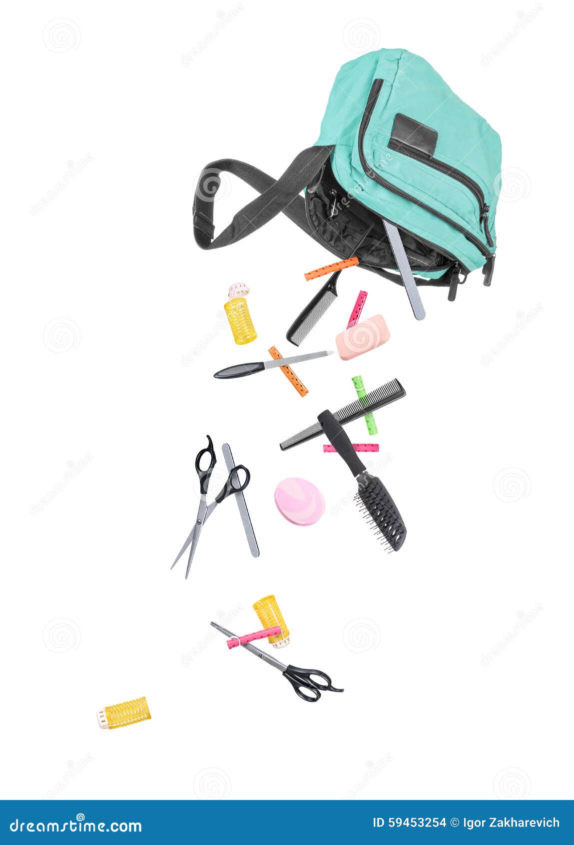 Tools for Beauty Salon Falling Out of the Bag Stock Photo - Image of  hairdresser, expertise: 59453254