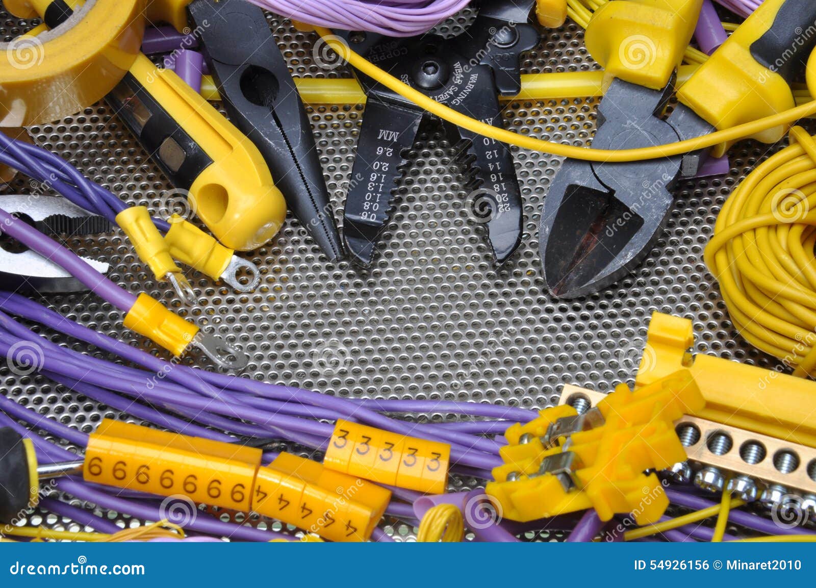 Tools and Component for Electrical Installation Stock Photo Image of
