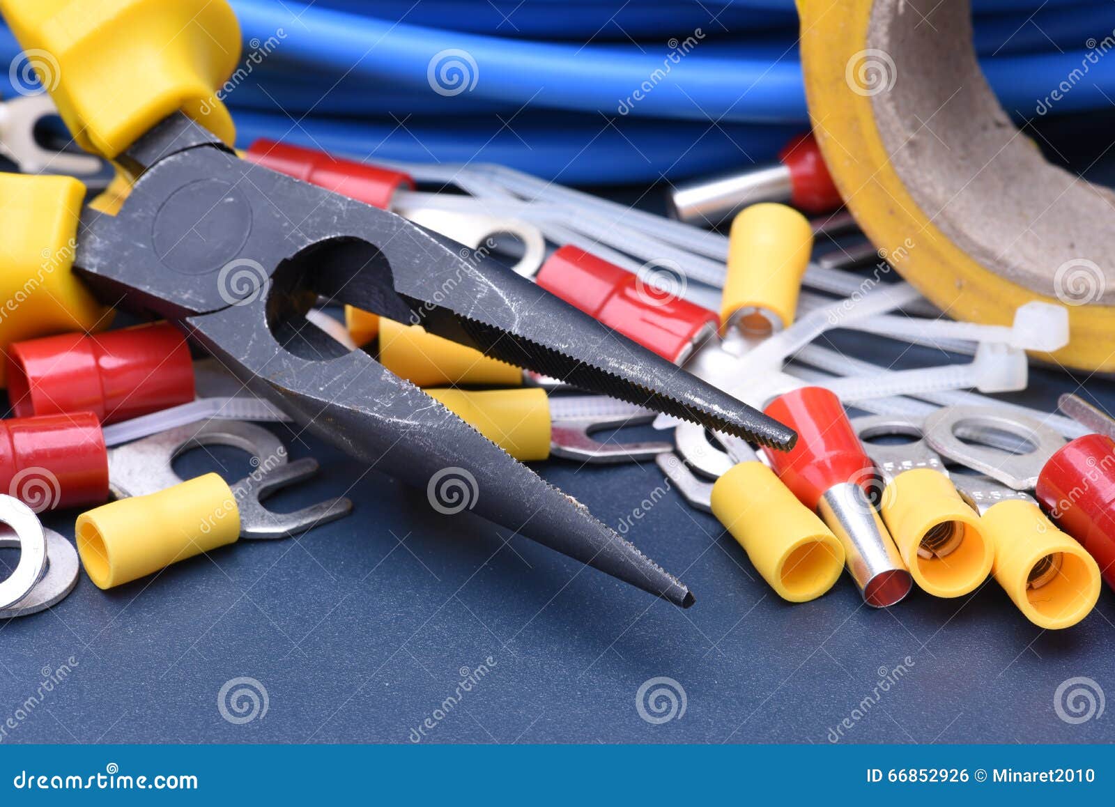 Tools for Electrician and Cables Stock Photo Image of cutter, clamp