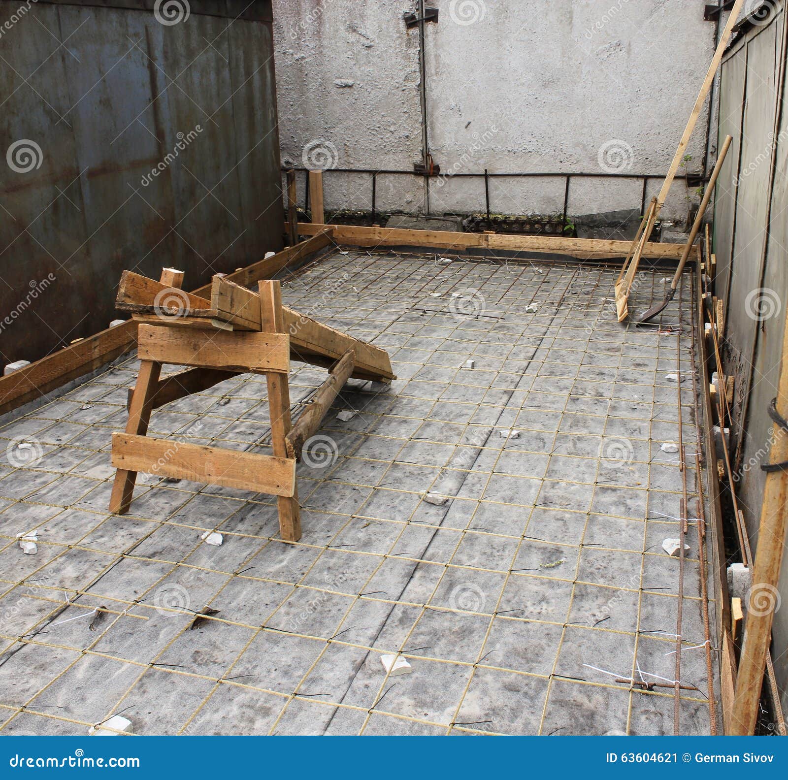 Tools and Equipment for Concrete. Stock Image - Image of cottage