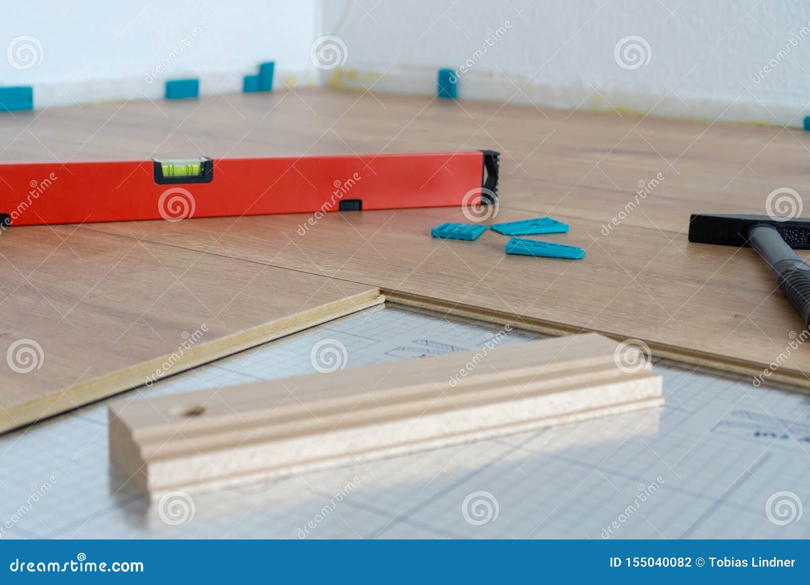 Tools And Equipment For Laying Of Laminate Floor Spirit Level