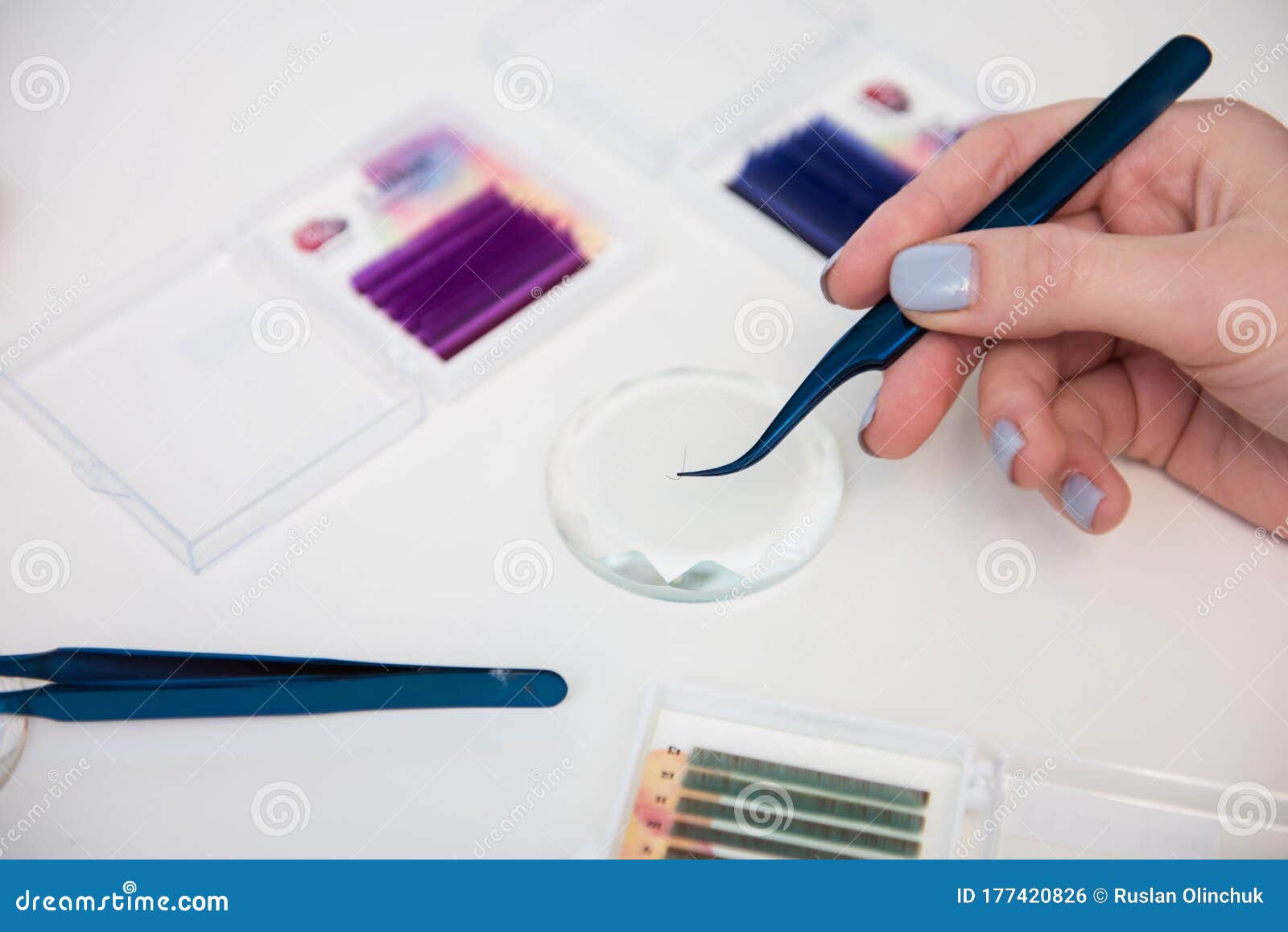 Tools for Eyelash Extension Procedure. Stock Photo - Image of adult ...