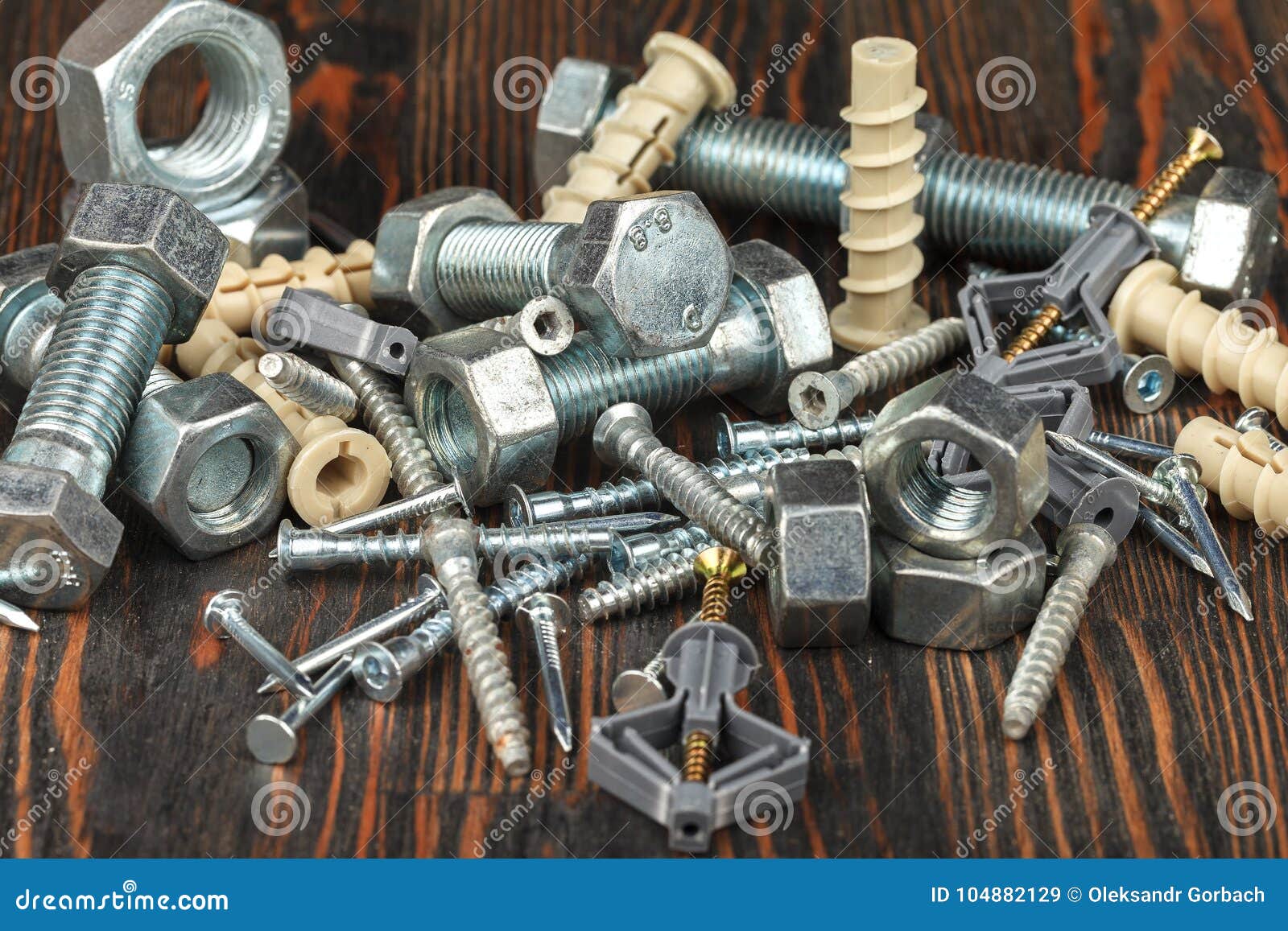 Furniture Fittings Wooden Dowels Fastener Connection On Chipboard