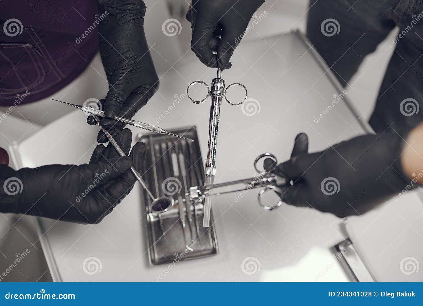 Dental Tools in a Dentist Hand Stock Photo Image of checkup, hold
