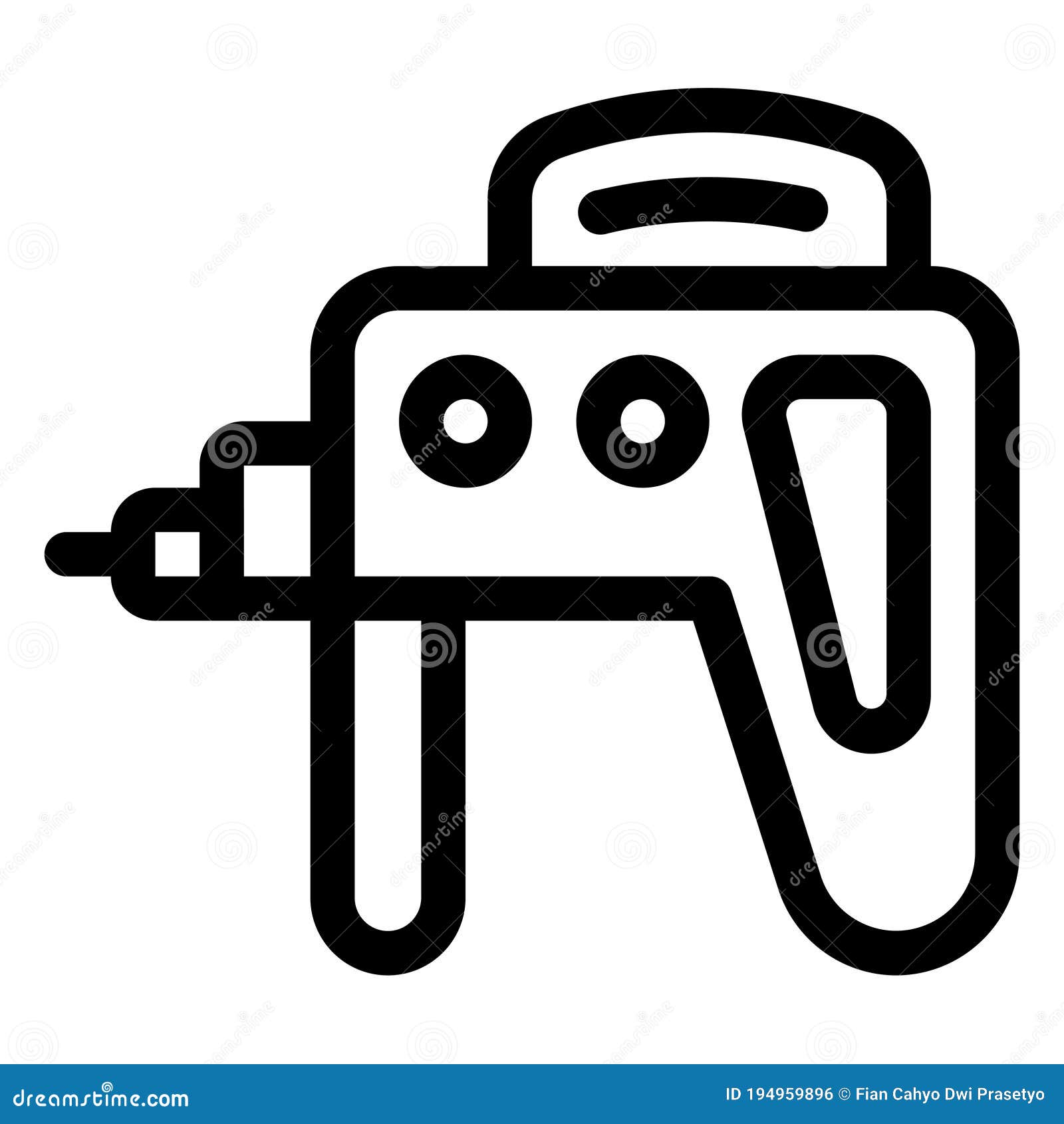 Tools icon black and white stock vector. Illustration of vector 194959896