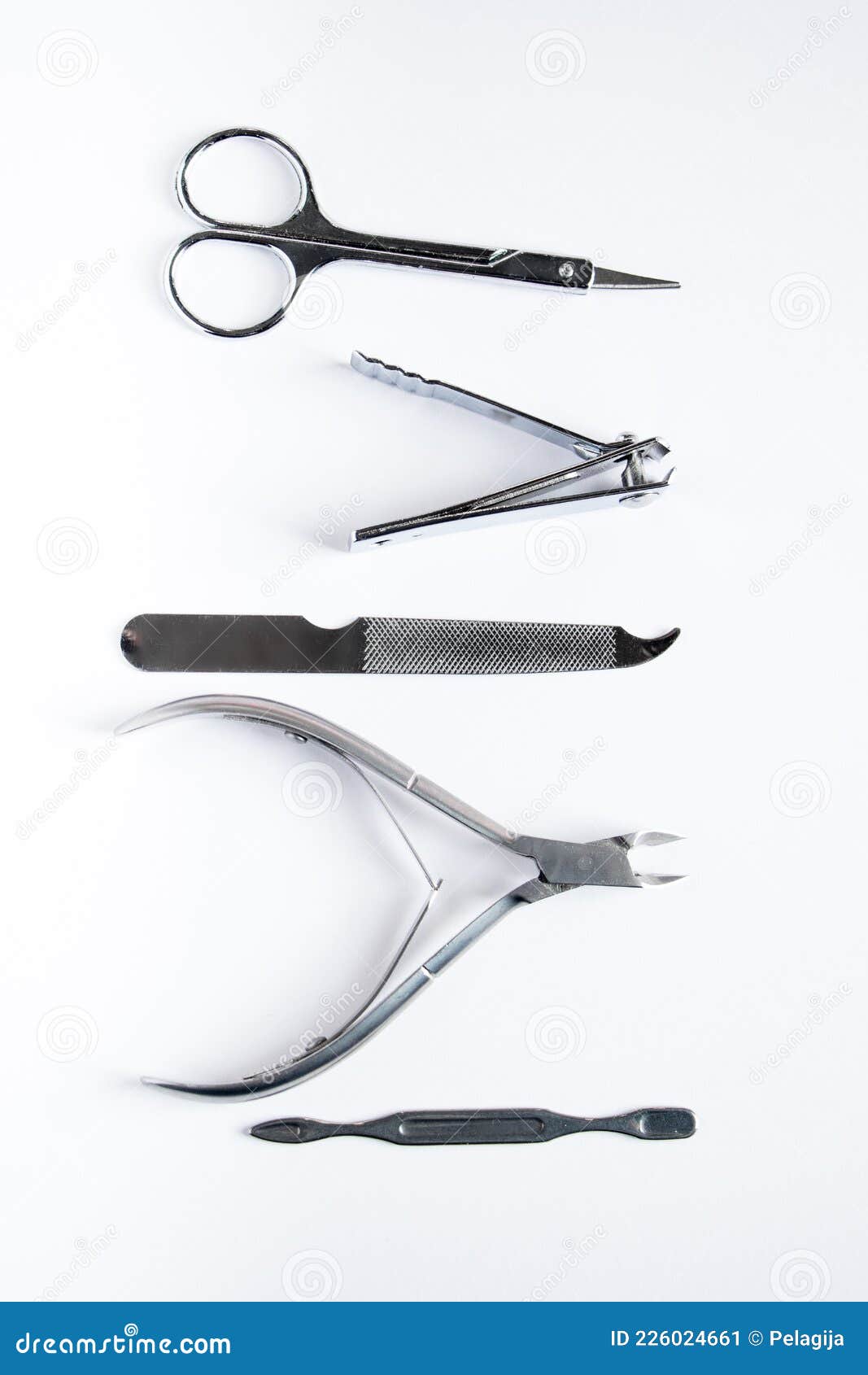 Tools for Manicure and Nail Care on White Background Stock Image ...