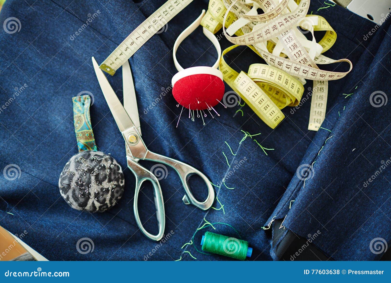 Tools for needlework stock photo. Image of textile, scissors 77603638