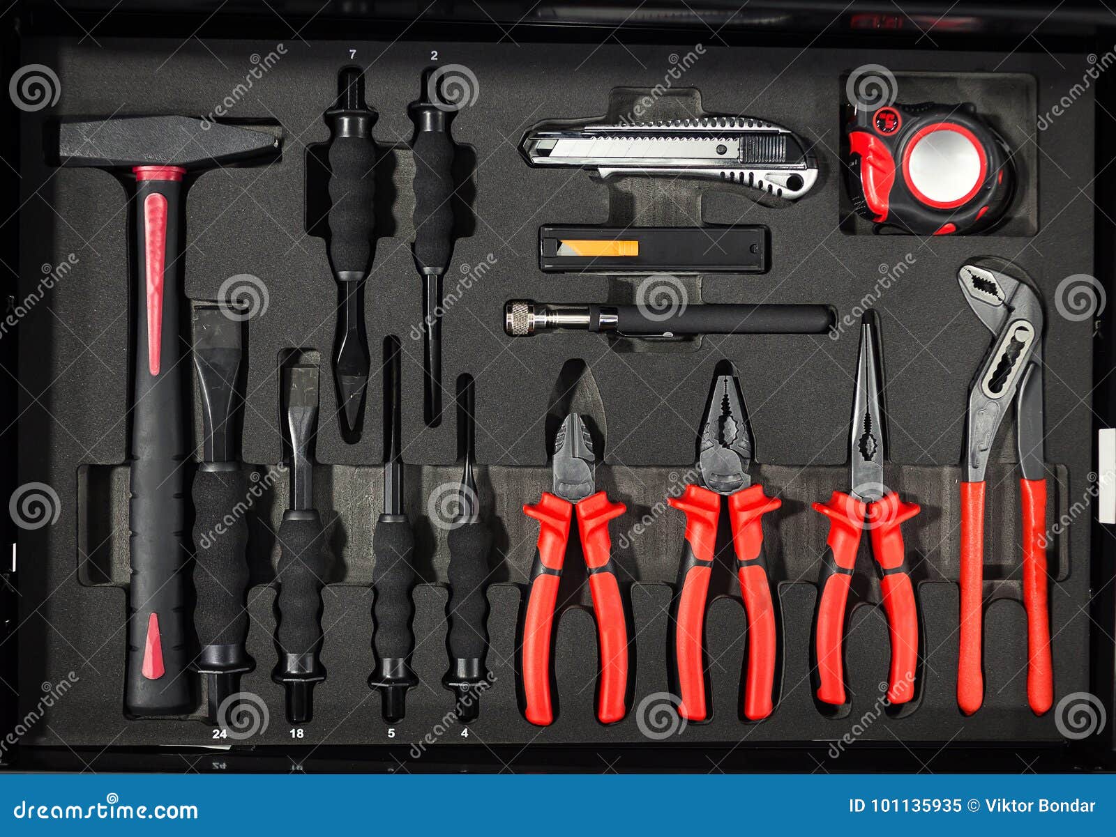Tools for Repair and Diagnostics of Cars in the Garage Car,set O Stock