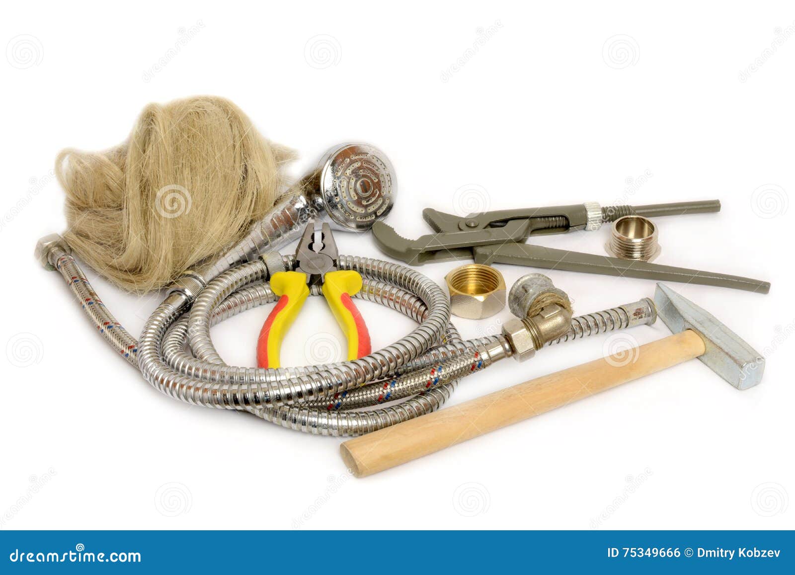 Tools for the Repair of Water Supply Stock Photo Image of construction, hammer 75349666