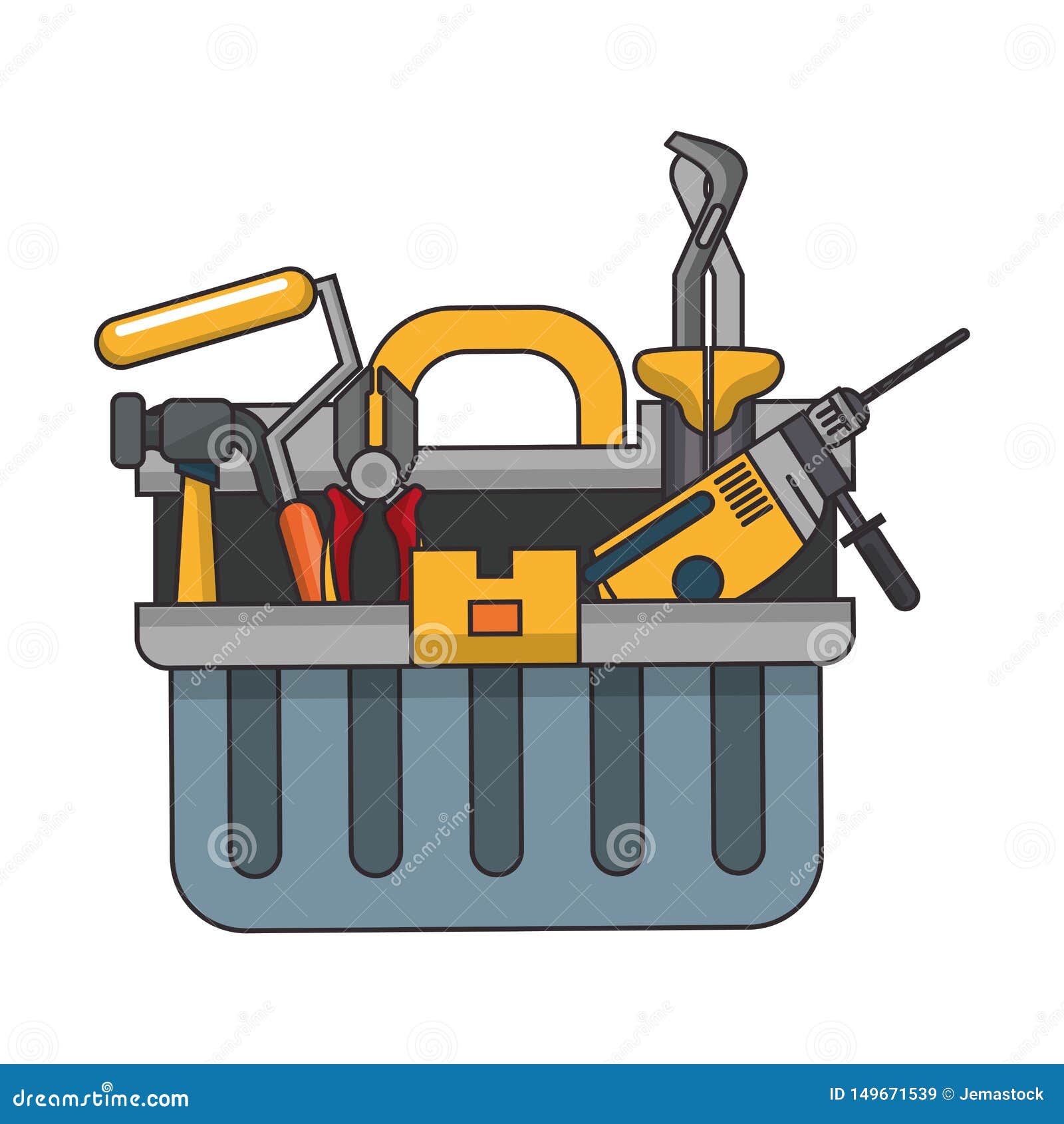 Tools Set Collection Workshop Icons Cartoon Stock Vector - Illustration ...