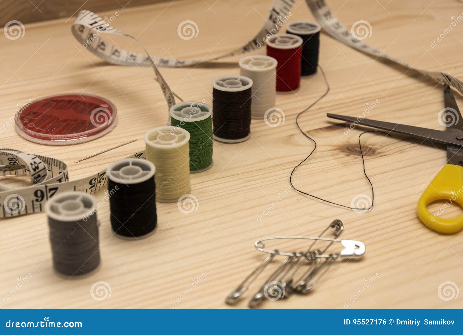 The tools for sewing stock photo. Image of closeup, hobbies 95527176