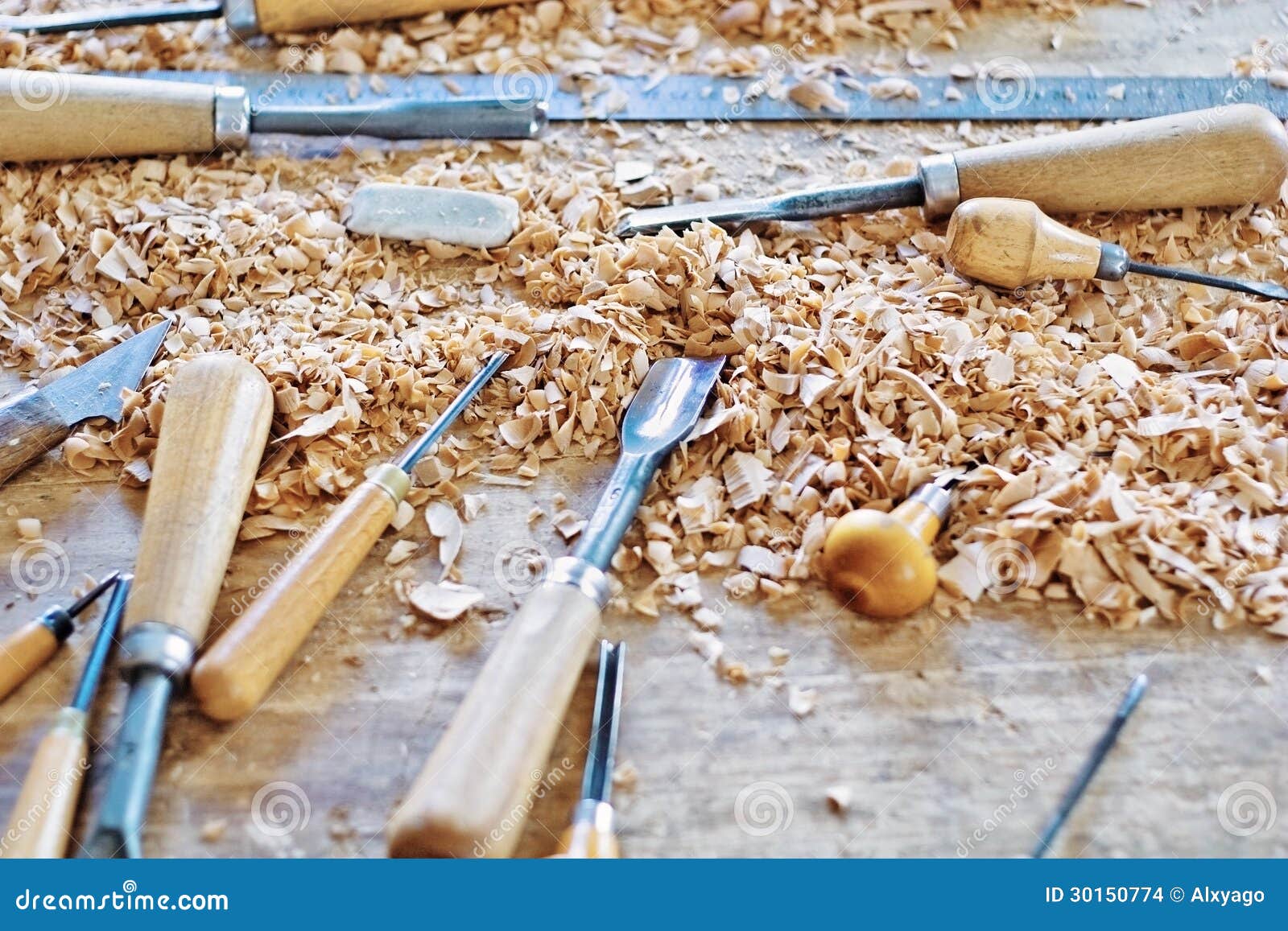 Wood working tools stock photo. Image of curled, engraving - 30150774