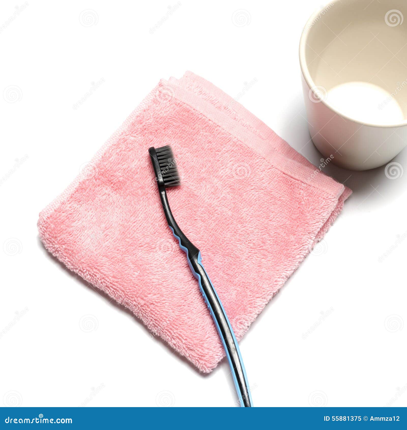 Tooth Brush and Towel with Mug Stock Image Image of baby, closeup