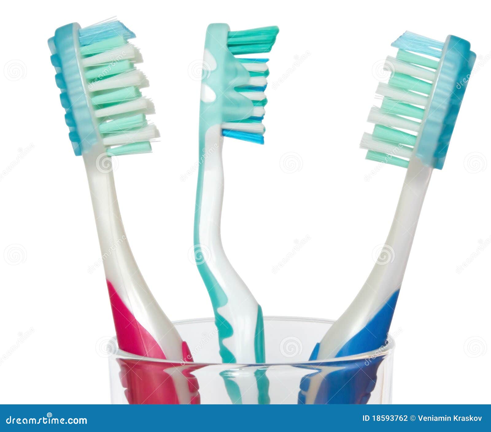 Toothbrushes in glass stock photo. Image of hygiene 18593762