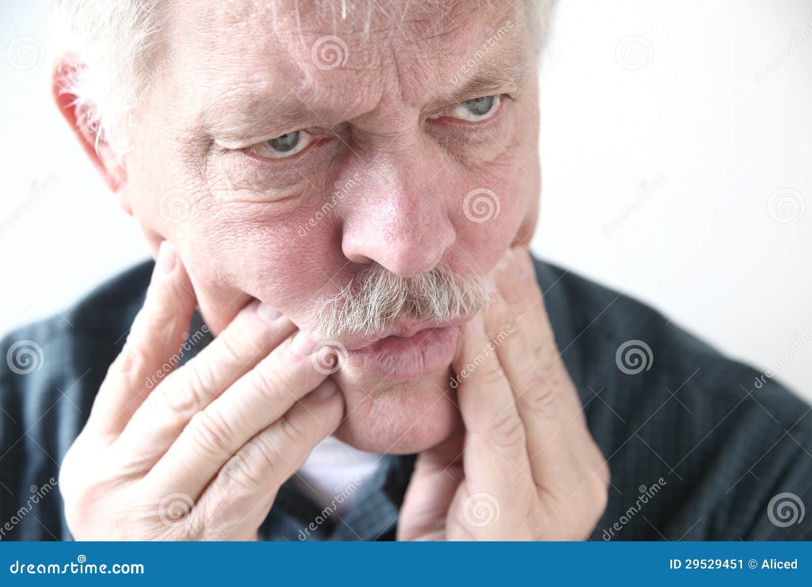 Tooth Or Cheek Pain In Older Man Stock Image Image 29529451
