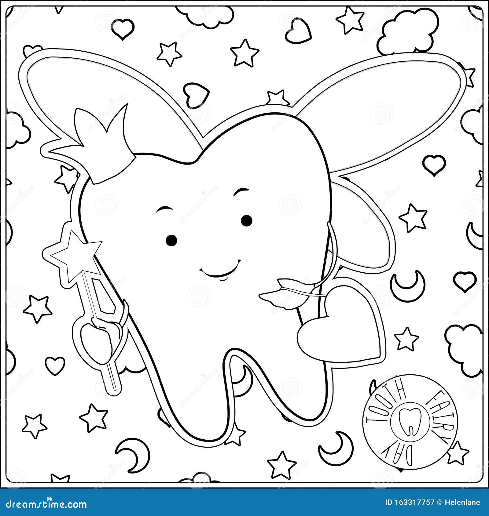 Tooth Fairy. Vector Cartoon Illustration Stock Vector - Illustration of ...