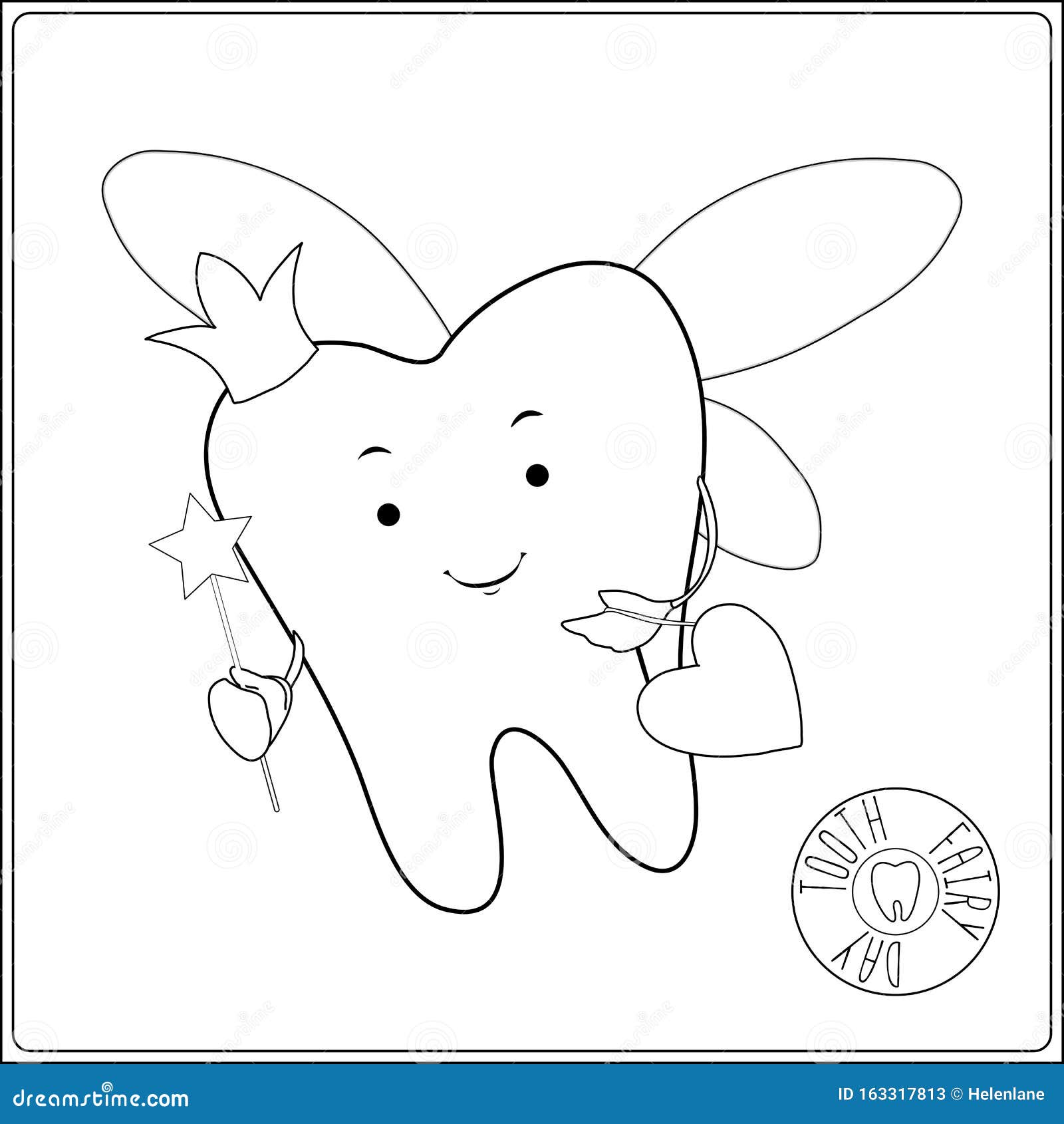 Tooth Fairy. Vector Cartoon Illustration Stock Vector - Illustration of