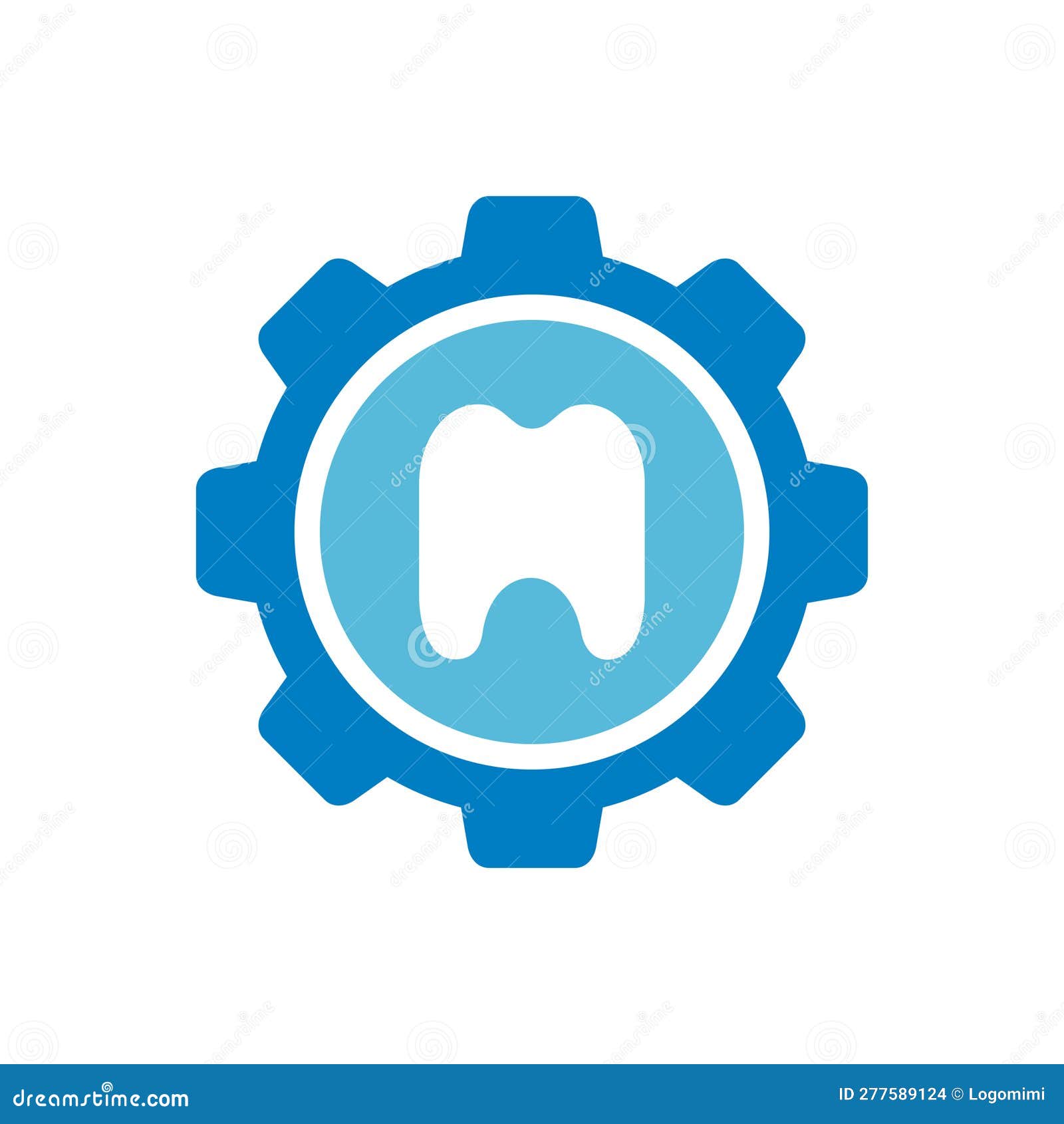 Tooth Gear Logo Icon Design Vector, Dental Gear Logo Stock Vector