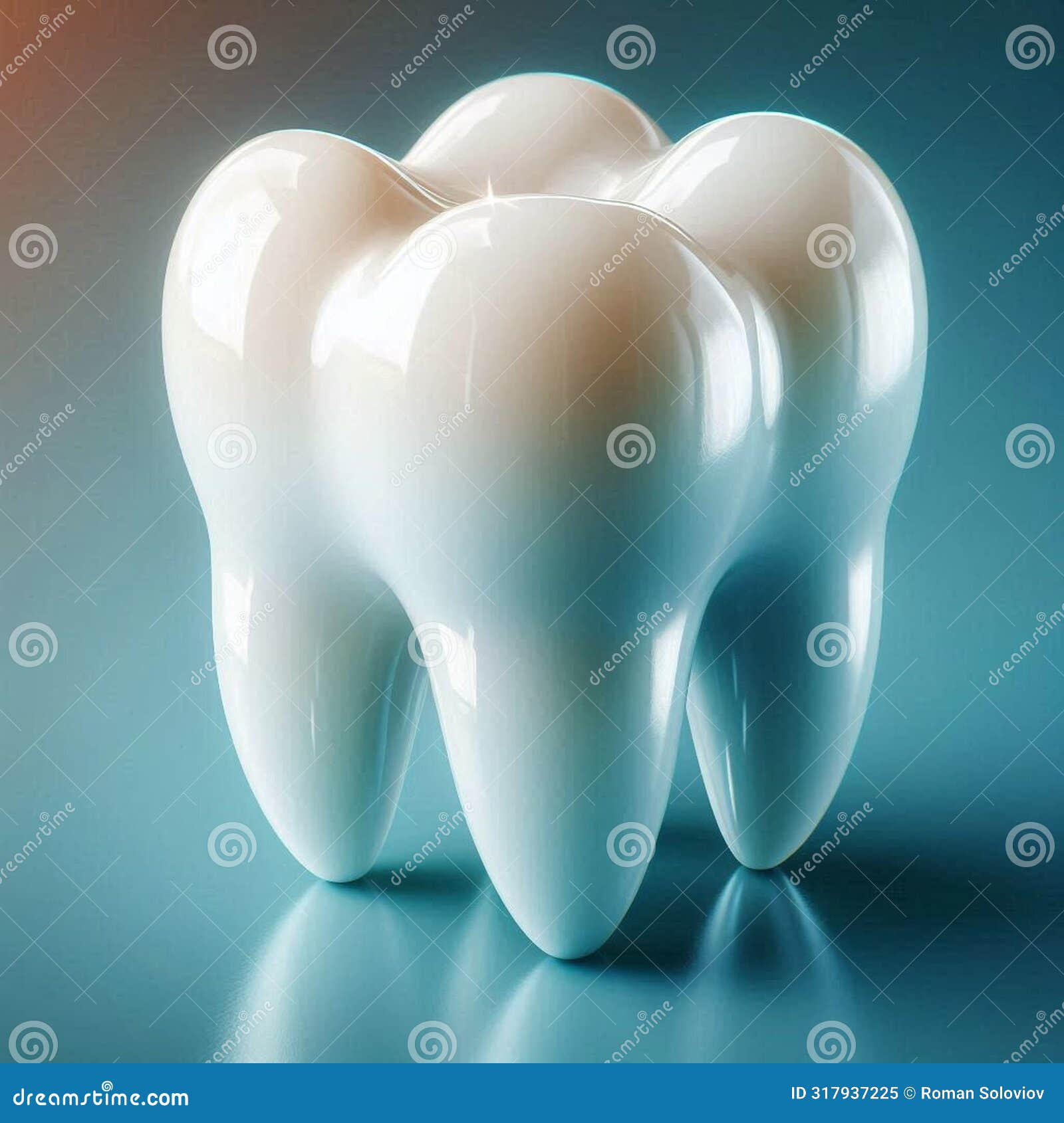 Tooth Isolated. Dental Crown of Molar Stock Illustration Illustration of shiny, dentist 317937225