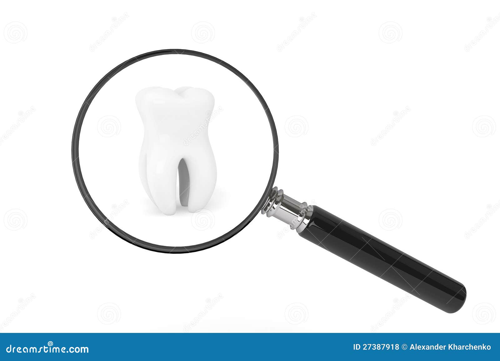 Tooth With Magnifying Glass Royalty Free Stock Photos Image 27387918