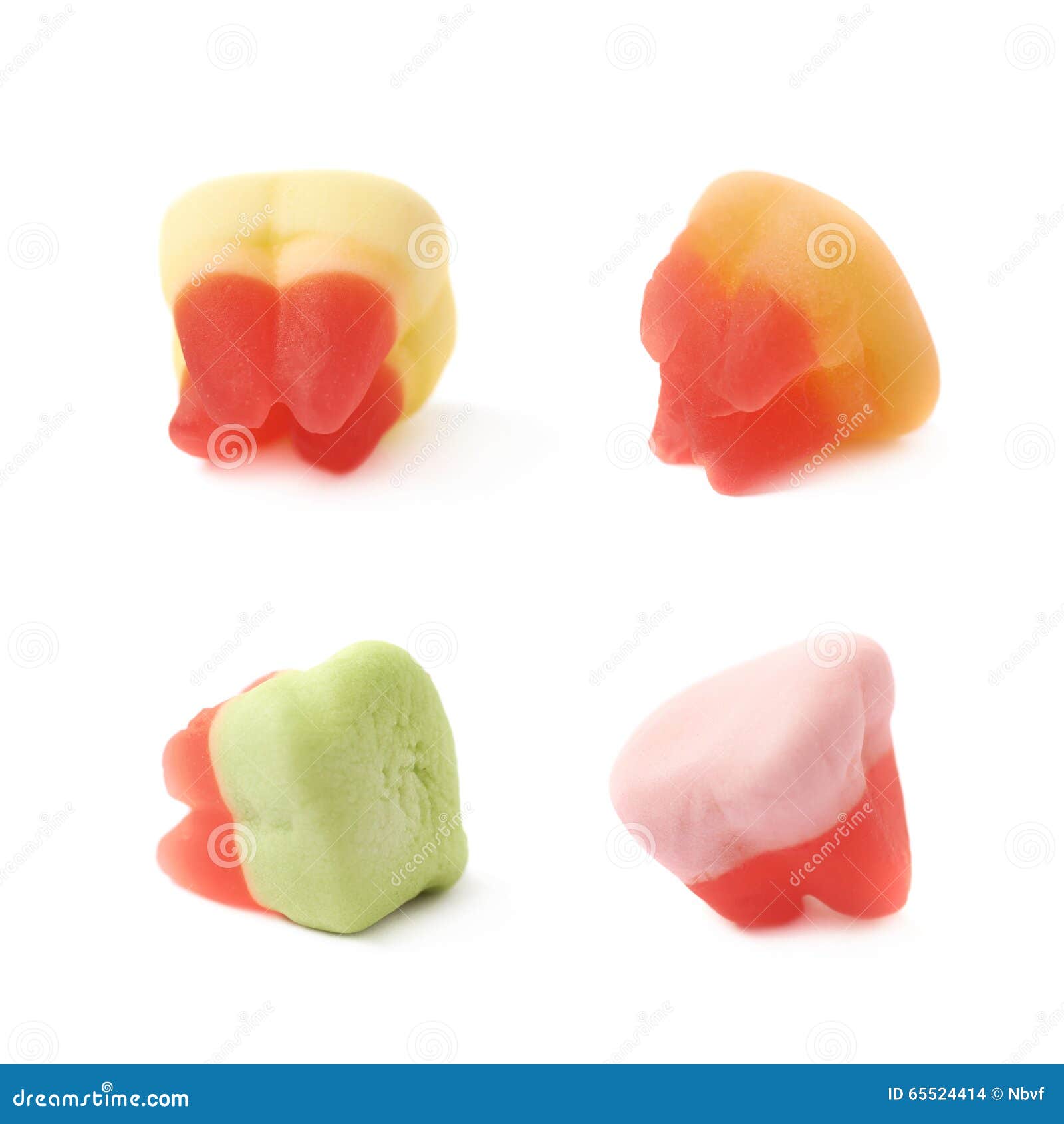 Tooth Shaped Candy Isolated Stock Photo Image of food, sticky 65524414