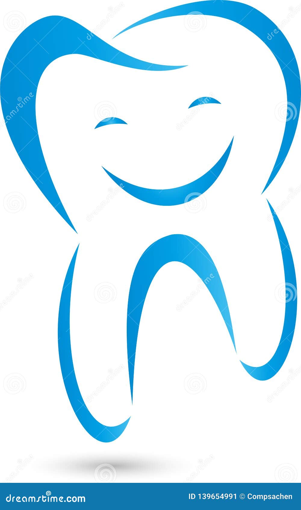 Simple modern dental smile tooth logo. Image description. | CanStock