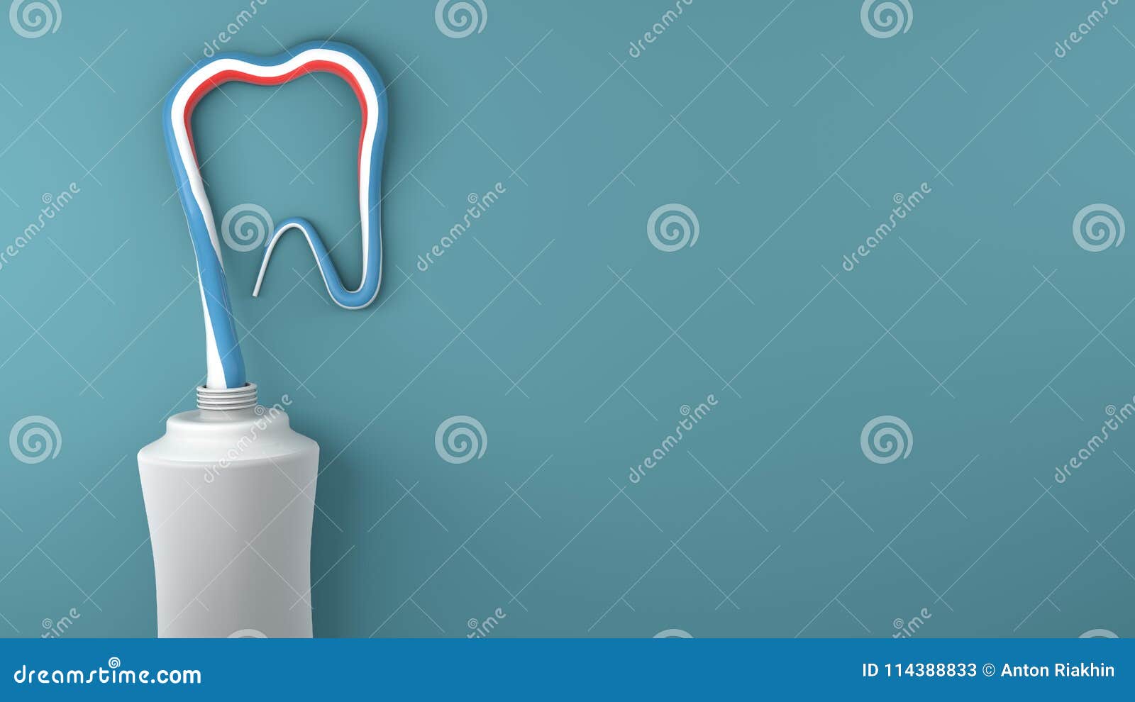 Symbol Of Toothpaste Dispensing Its Contents, In Red Colored Black Line