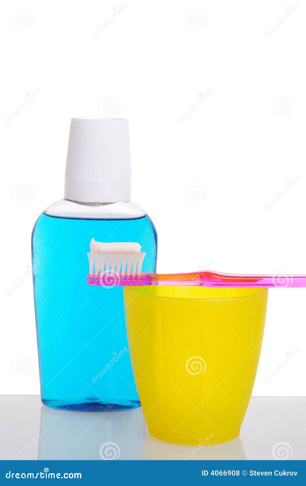 Toothbrush on Cup with Mouthwash Stock Photo Image of tooth, hygiene
